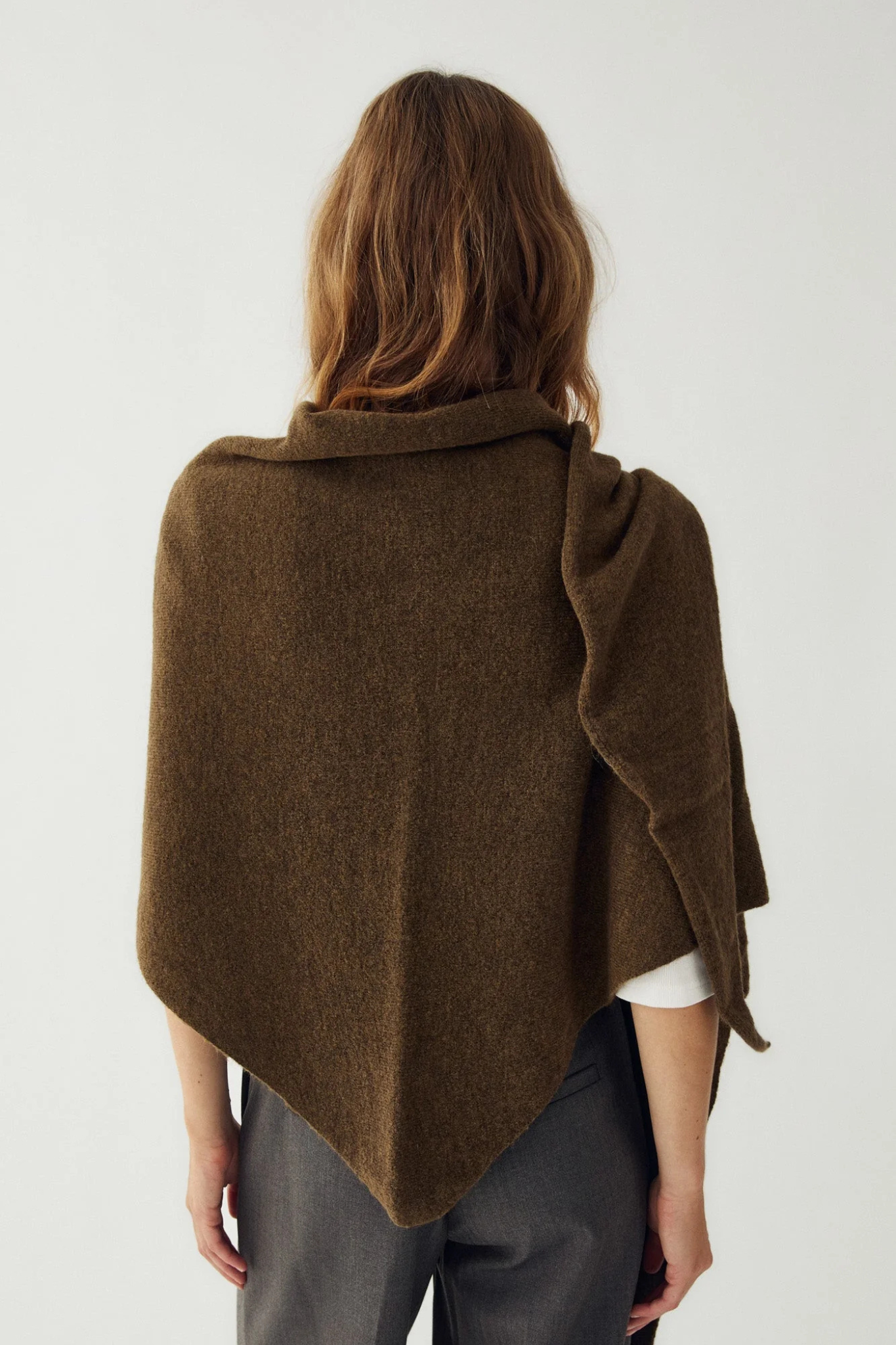 LOENA KNIT SCARF - MILITARY GREEN MELANGE