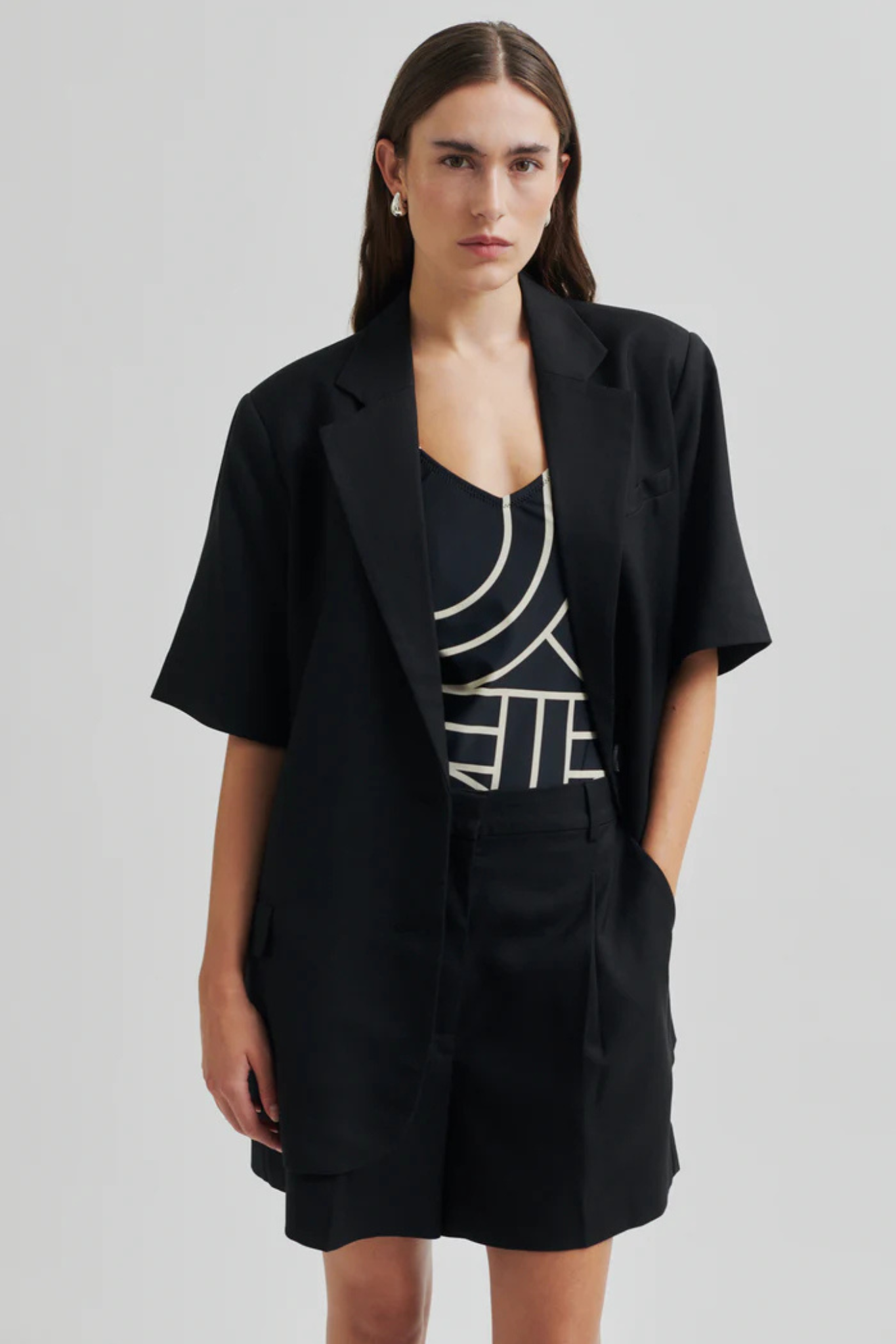 SHARO SS BLAZER - BLACK