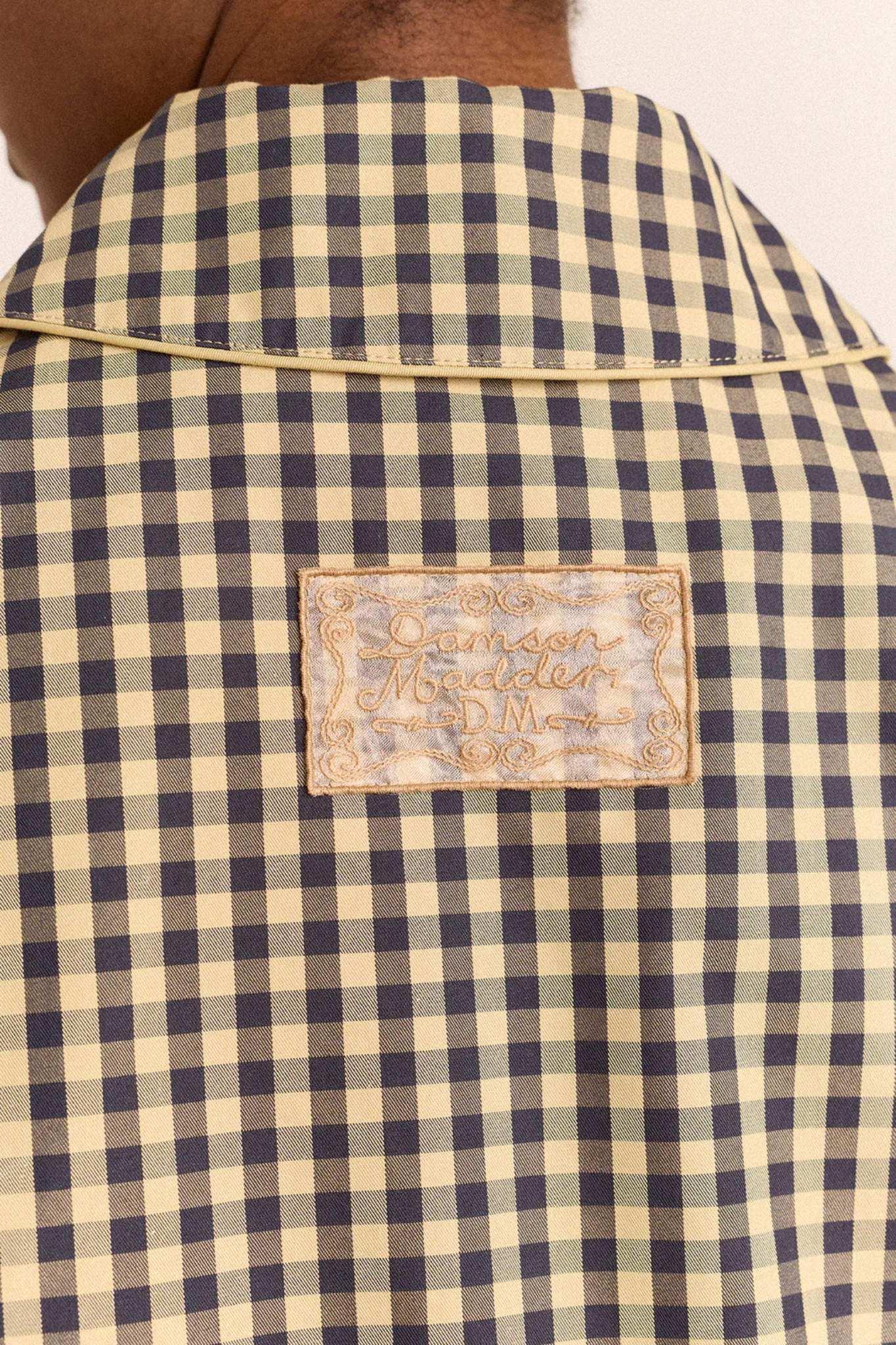 MYRTLE TRENCH COAT - NAVY GINGHAM