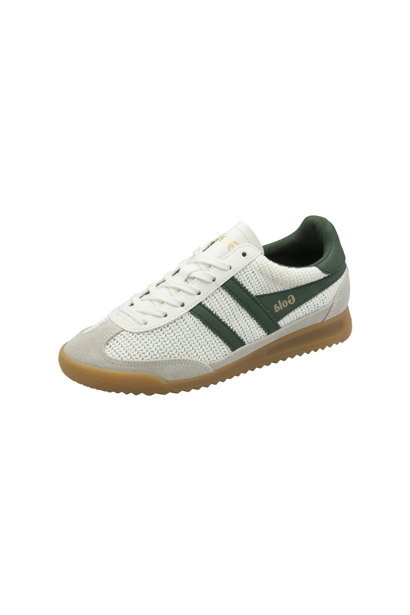 GOLA TORNADO ZEPHYR SNEAKERS WOMEN - OFF WHITE/EVERGREEN. Side view