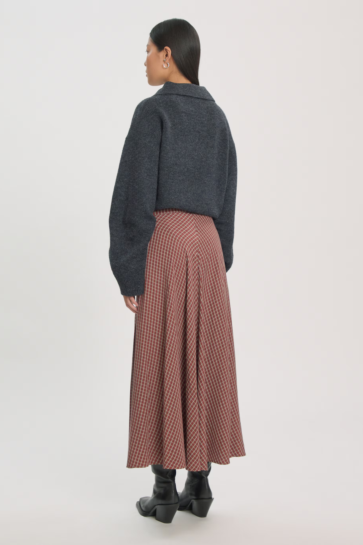 ROHA SKIRT - RED CHECK