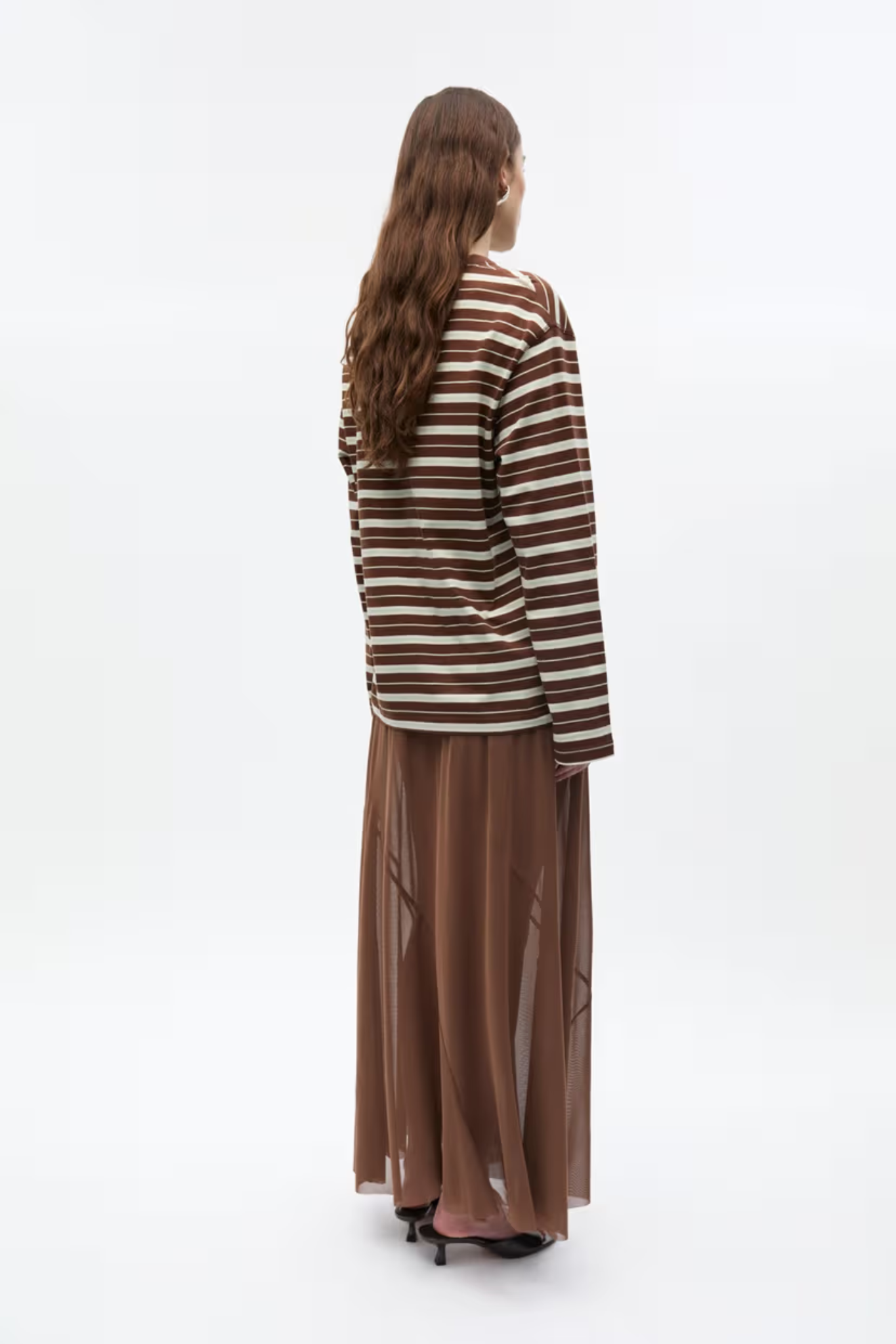 KULLA LS STRIPE T-SHIRT - PINE BOK STRIPE
