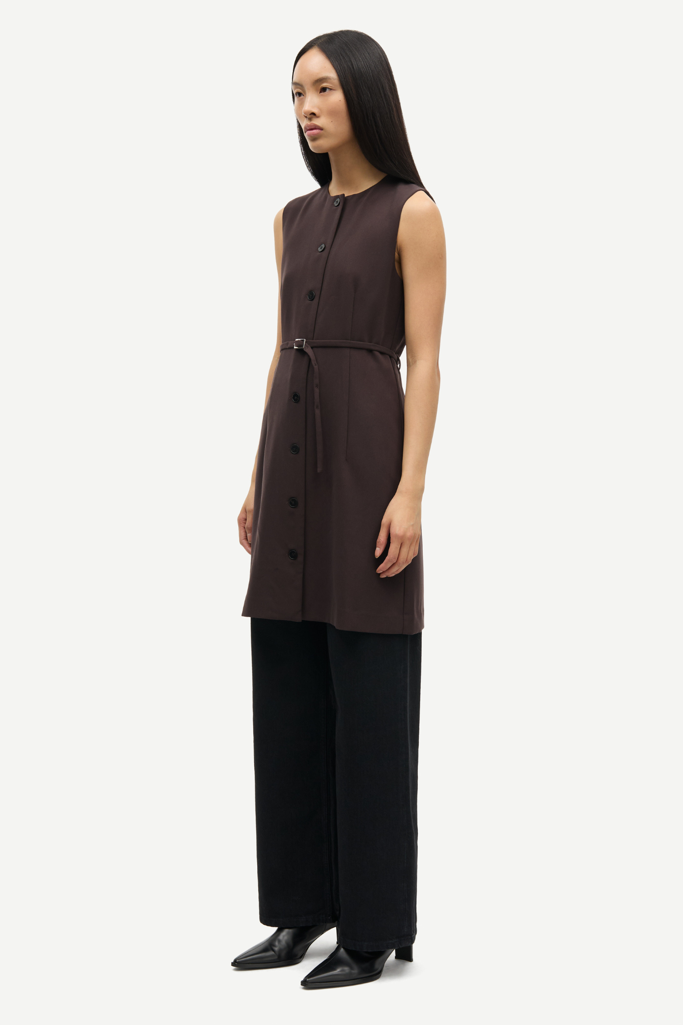 RUMA SHORT DRESS - BLACK COFFEE