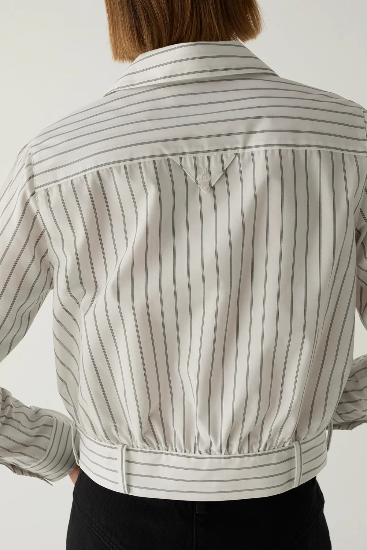 RYKA STRIPED SHIRT - WHITE