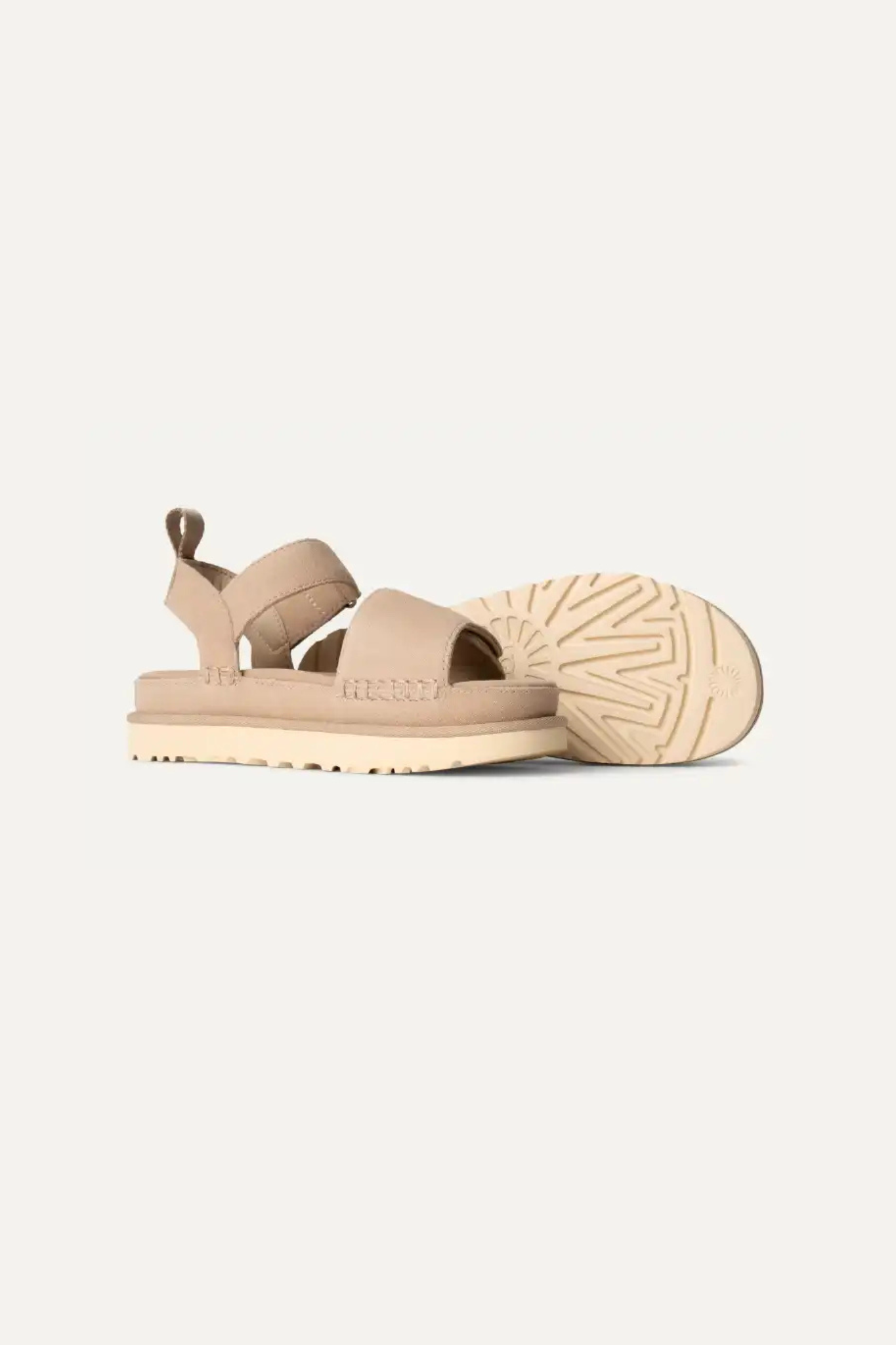 UGG women goldenstar in sand. Side view