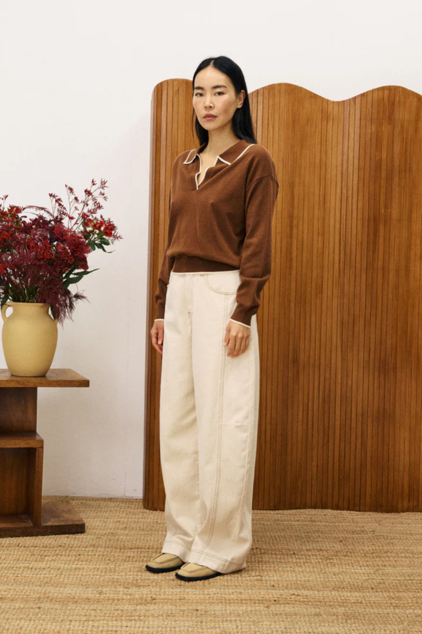 TRIOLET PULLOVER - ICE BROWN