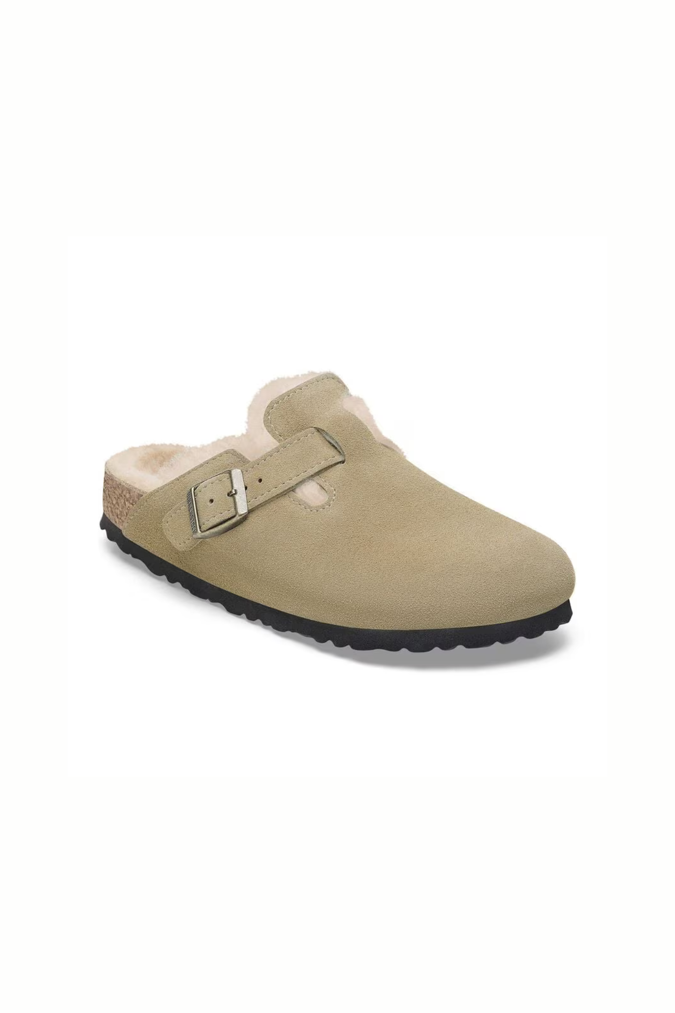 BOSTON VL/SHEARLING SANDALS - TAUPE