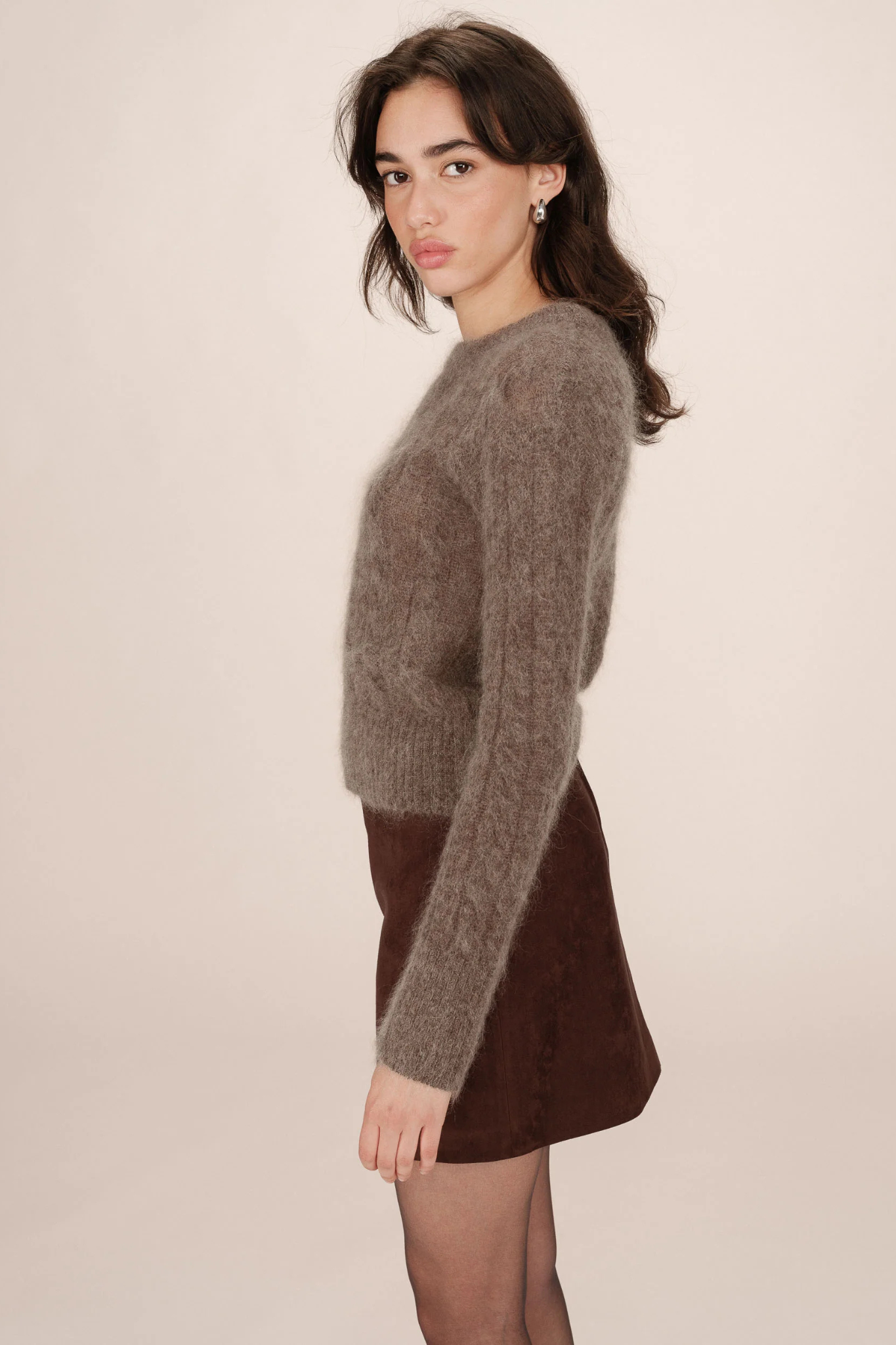SABIN KNITTED SWEATER - TAUPE