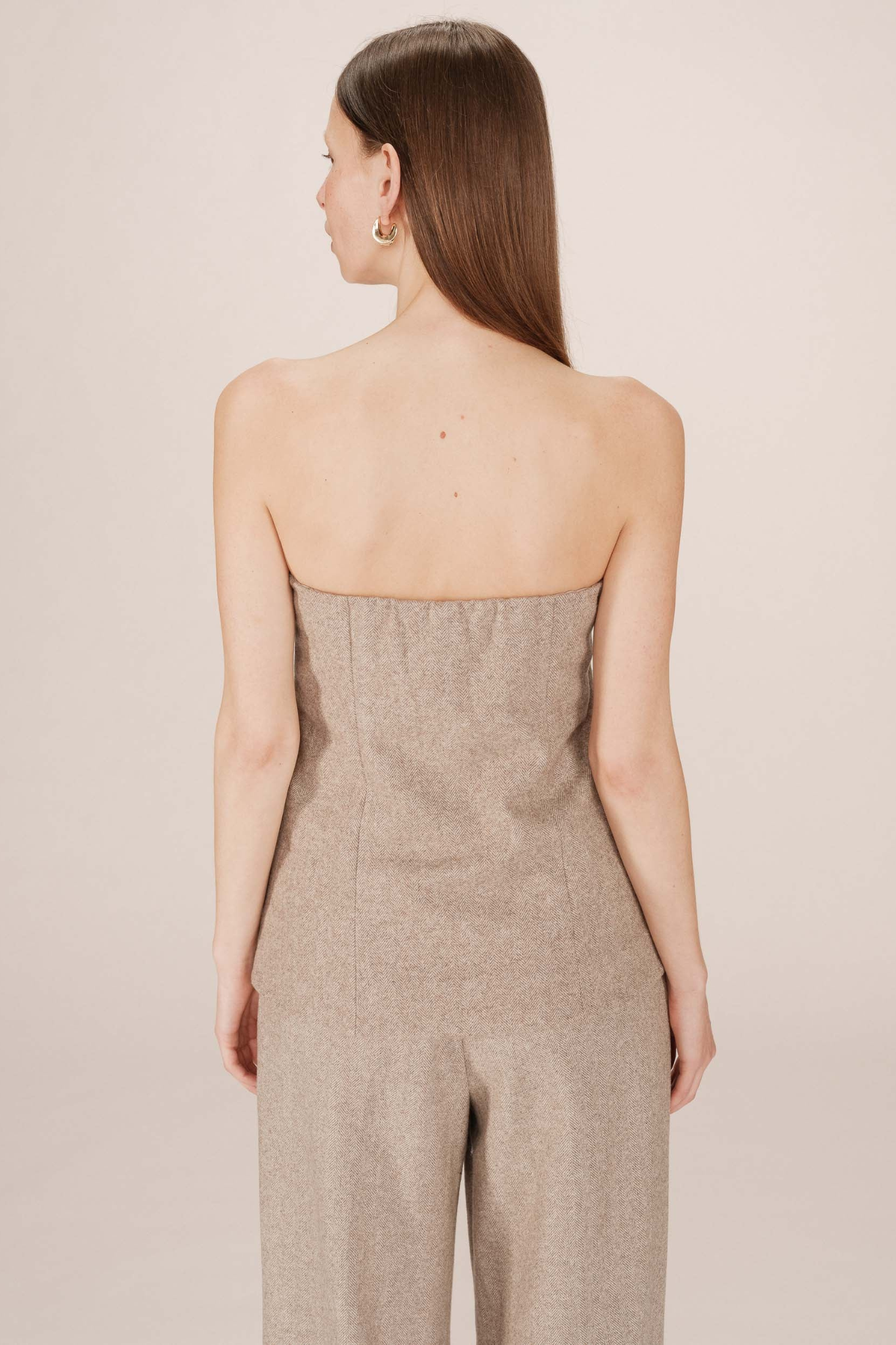 TANDEM STRAPLESS TOP - BEIGE