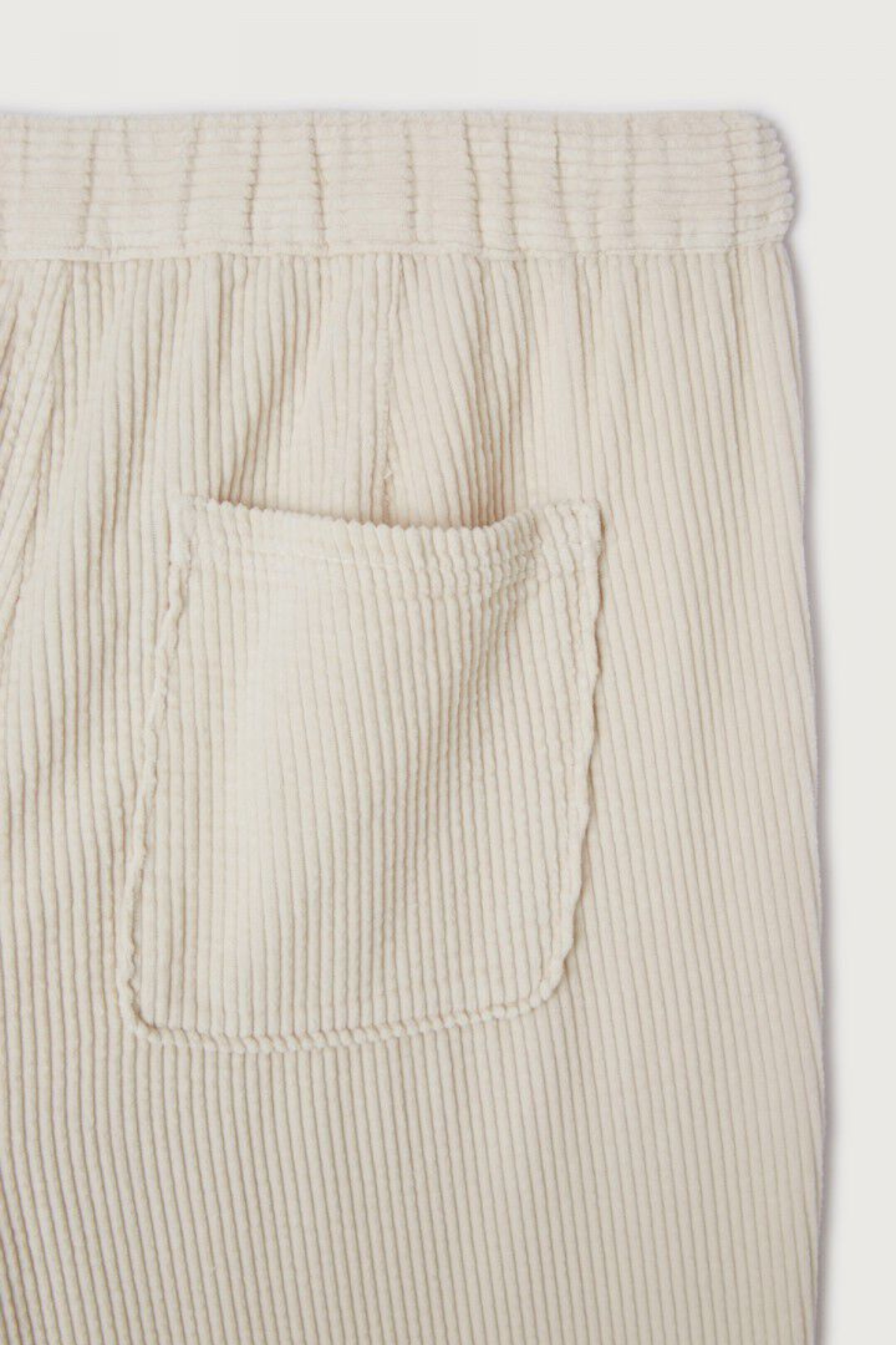 American Vintage padow pants in ecru vintage. Close flatlay view