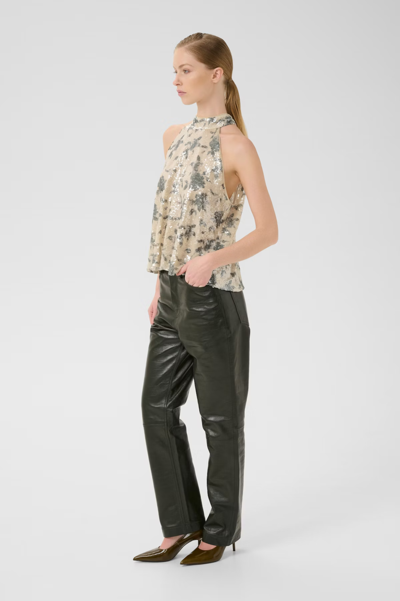 SVEDA TOP - CHAMPAGNE - BLAC
