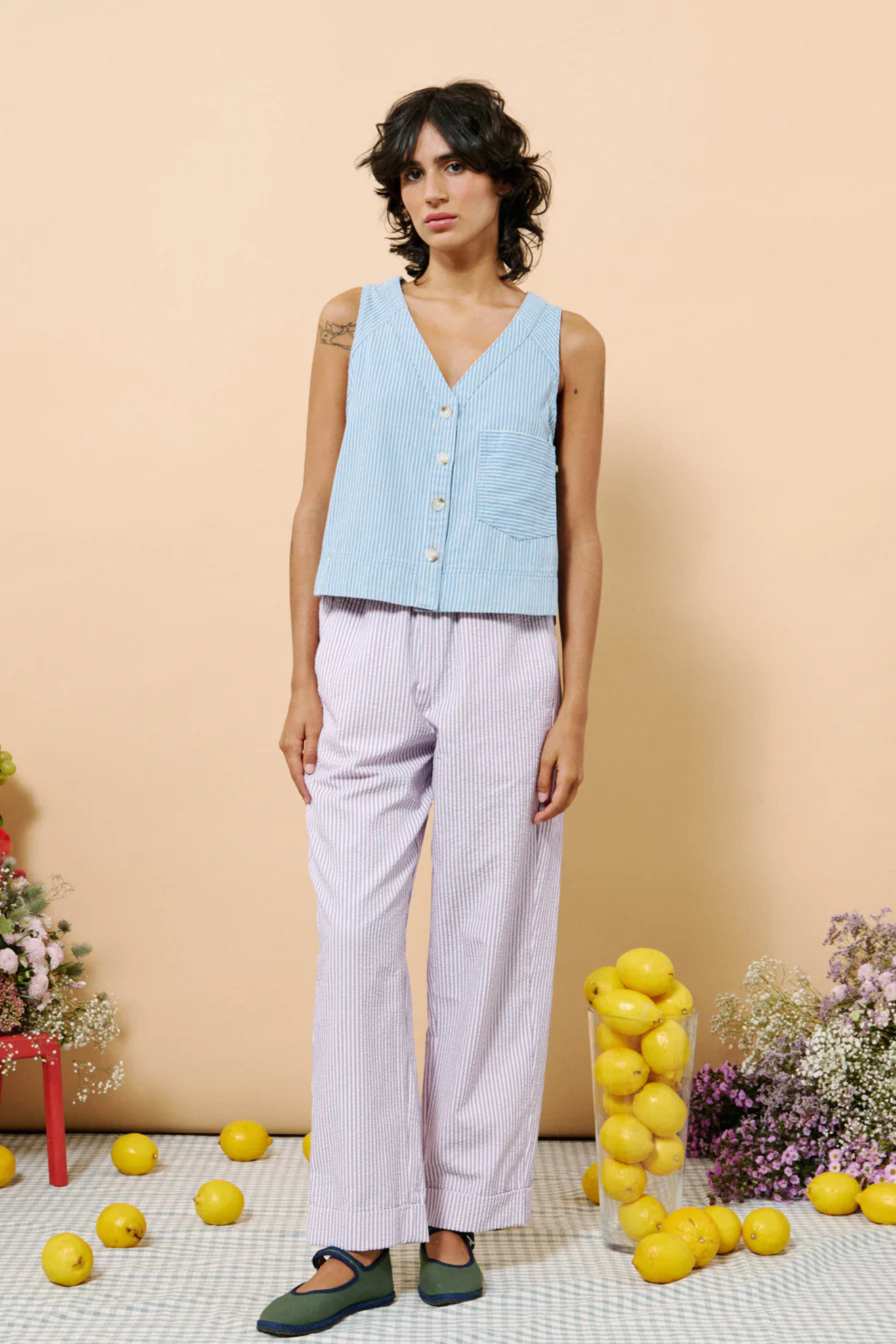 COLZA GILET - BLUE CLAIR