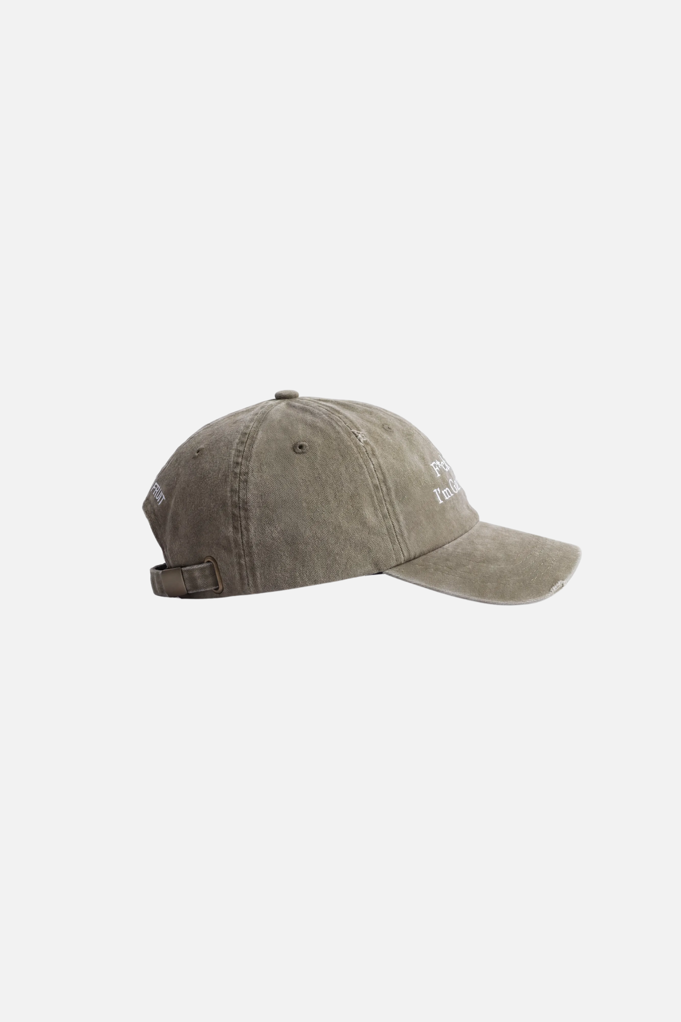 DISTRESSED F*CK OFF I'M GARDENING CAP - OLIVE GREEN