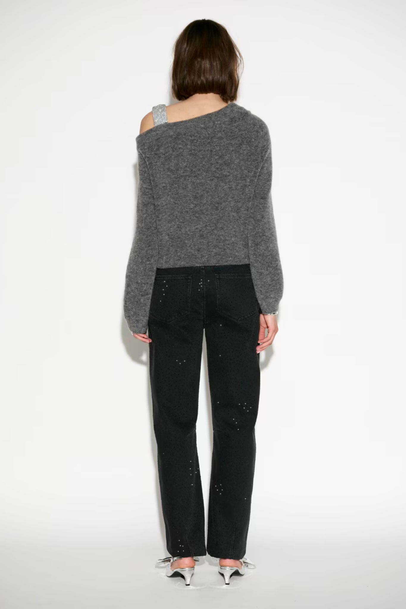 YONKA GLAM SWEATER - DARK HEATHER GREY