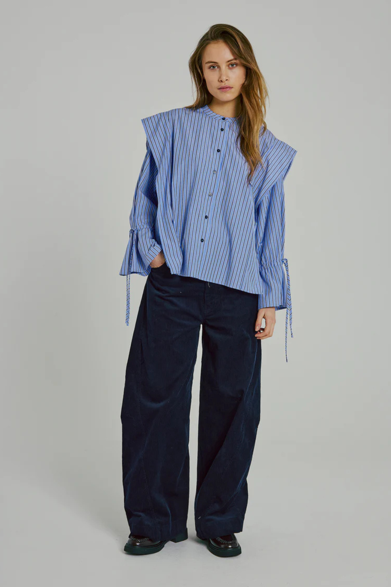 MARION SHIRT - BLUE STRIPE