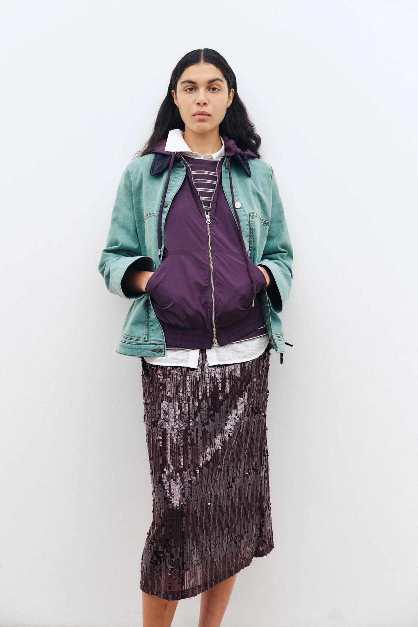 JAINO SKIRT - DARK PLUME PERFECT