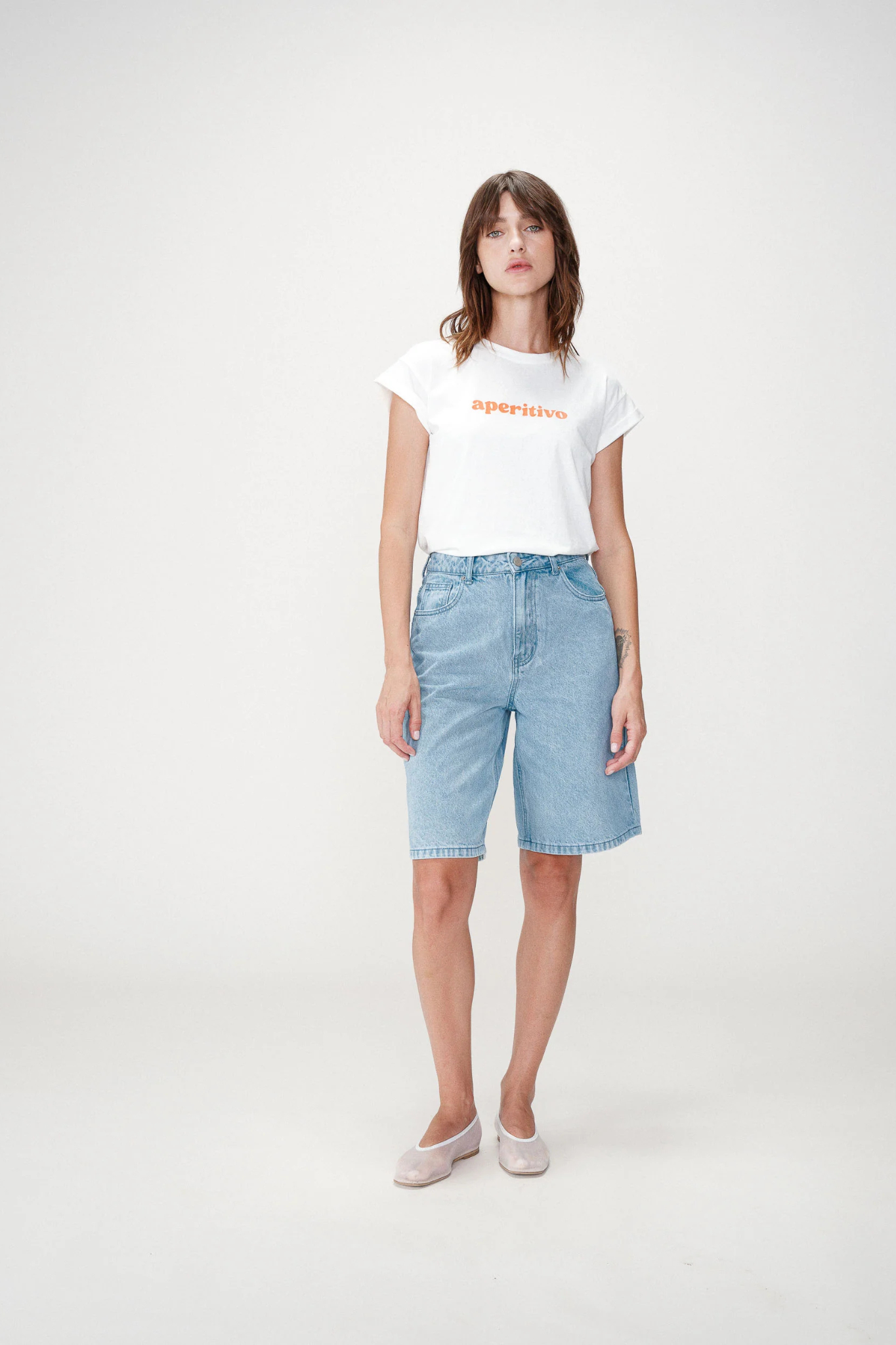 WYLO T-SHIRT - ORANGE/WHITE