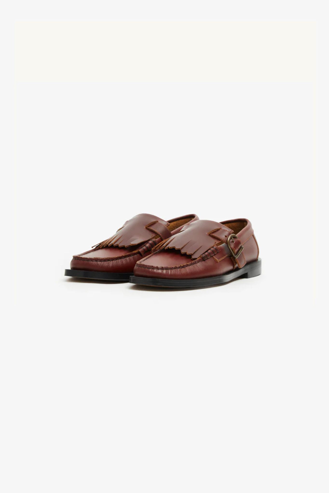 VEGA LEATHER T-BAR SHOES - REDISH