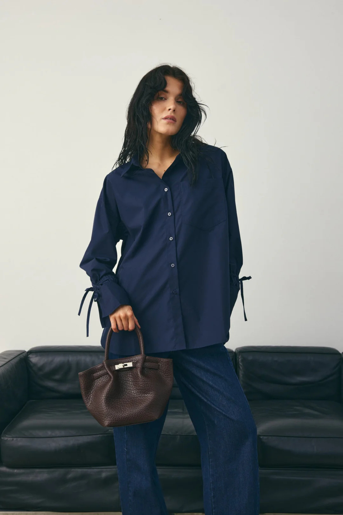 LUWANA SHIRT - NAVY BLUE