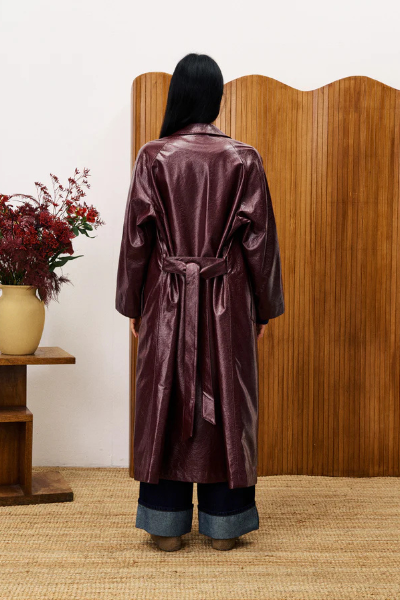 HALIMI TRENCH COAT - BORDEAUX