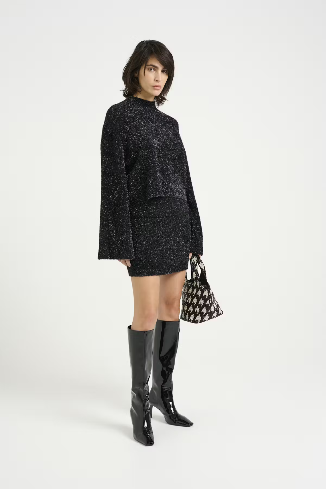 FLINA LS PULLOVER - BLACK