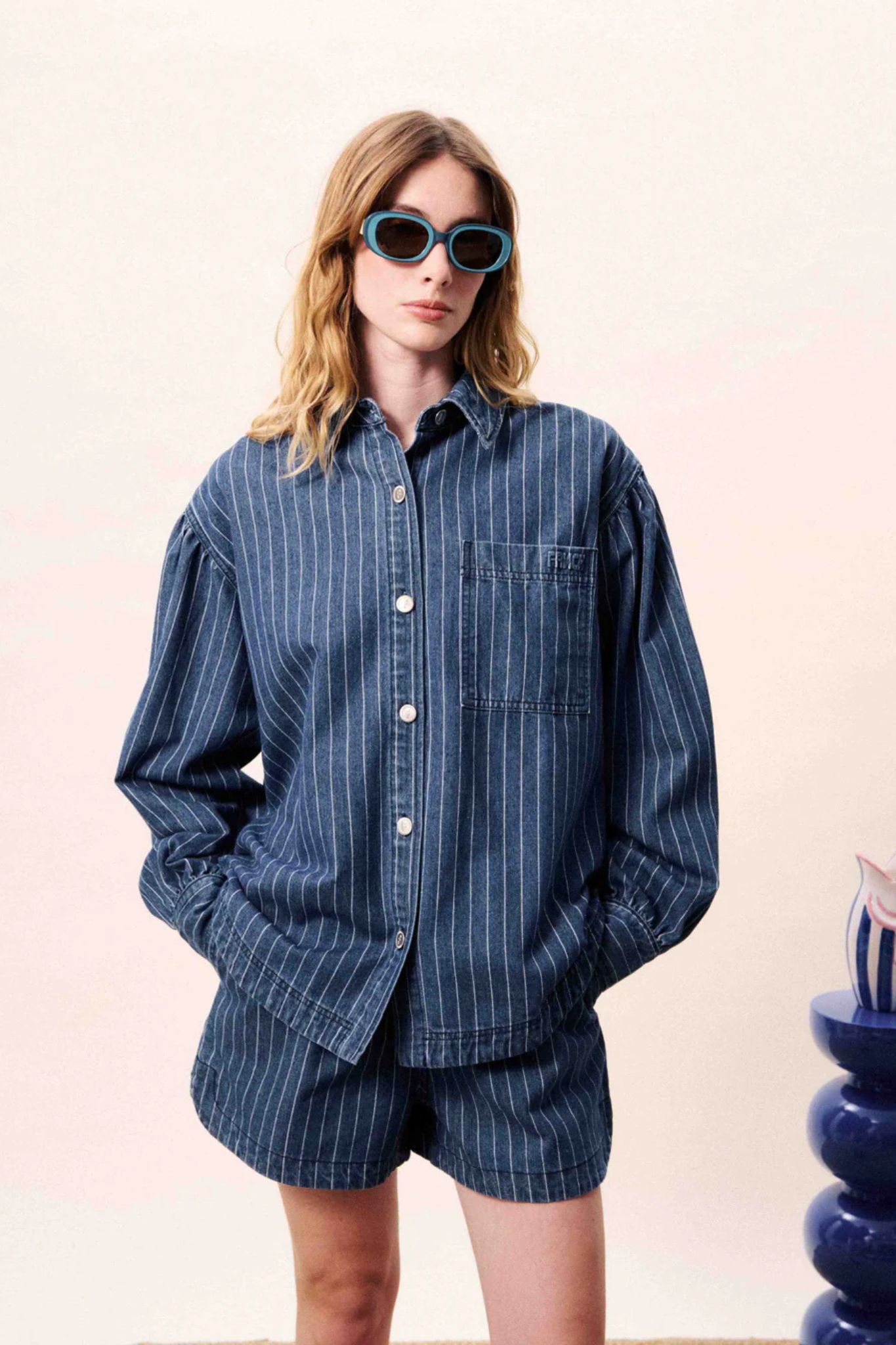 CHICAMIA SHORT - BLUE DENIM