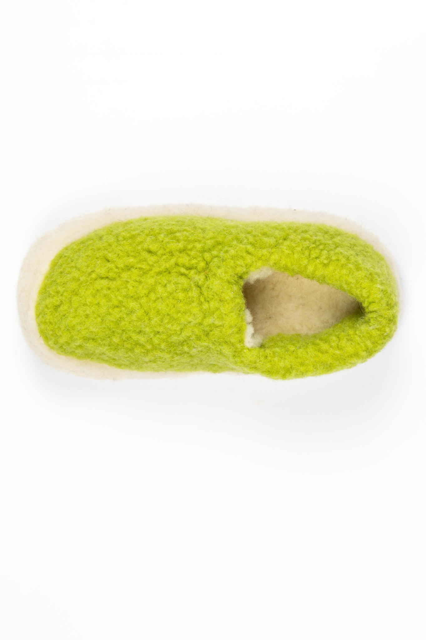 FULL WOOLLEN SLIPPERS - PEA GREEN