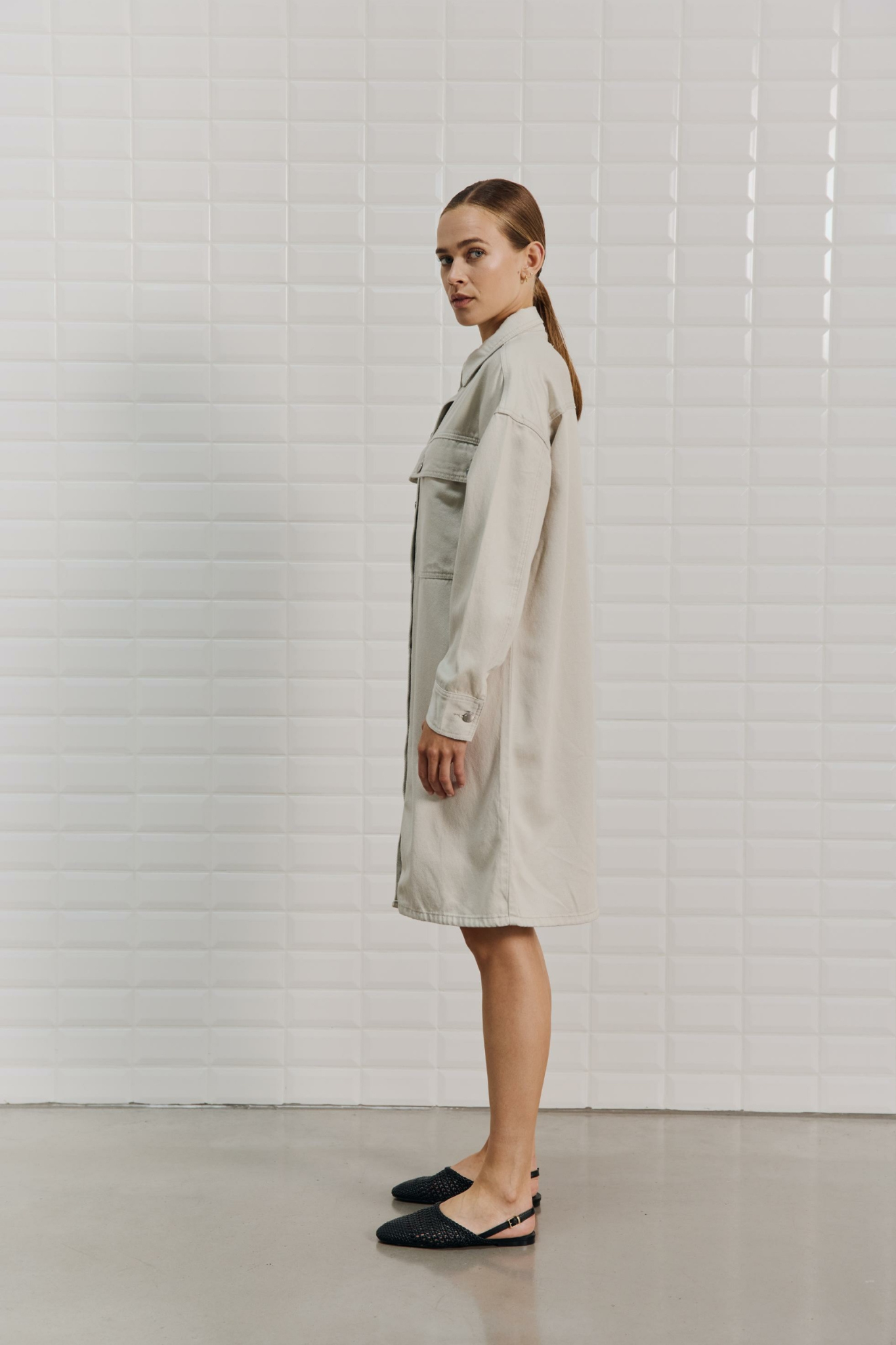 PENELOPE LS DRESS - SILVER LINING