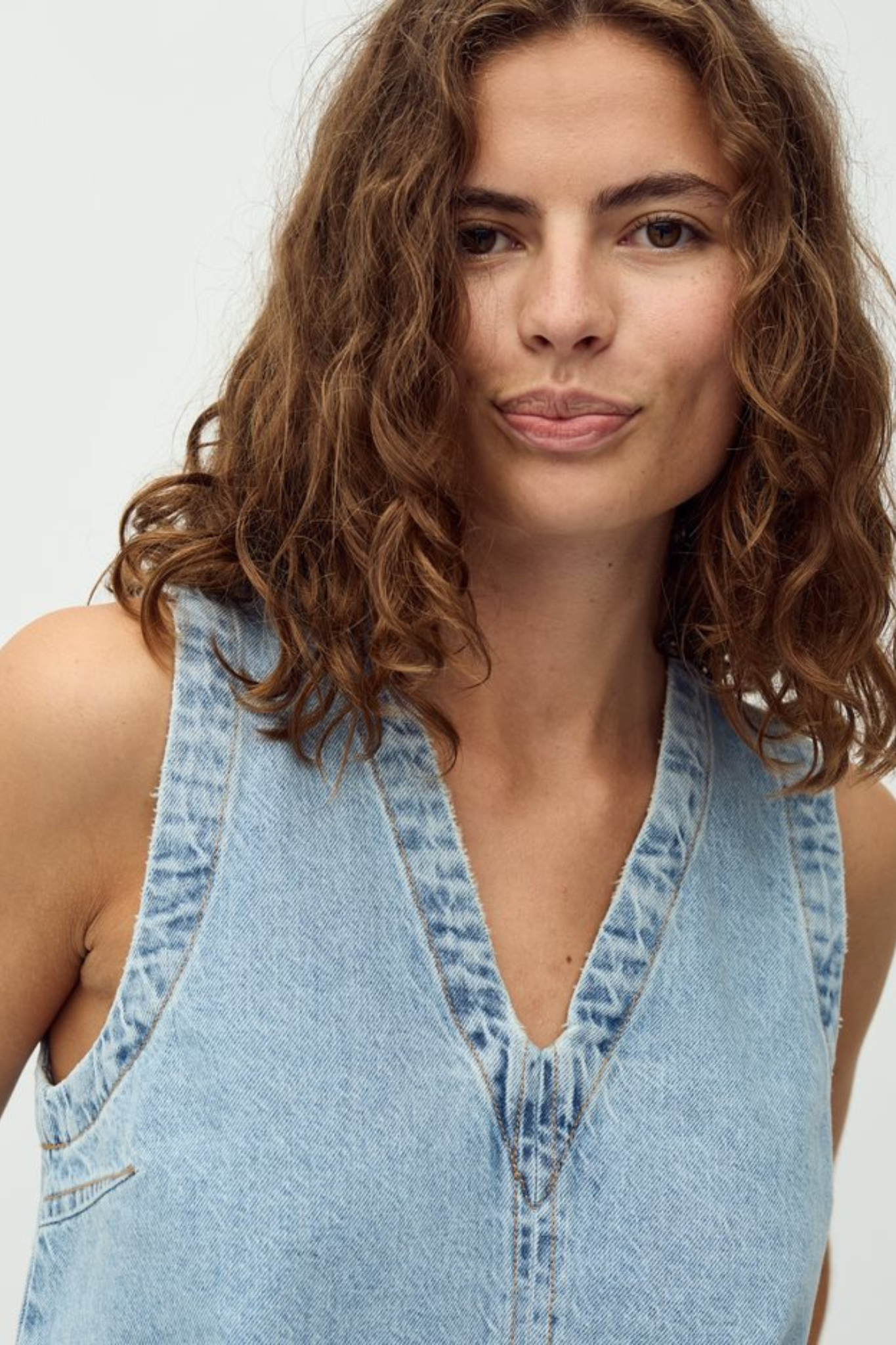 LOUISANA MAYAFABS TOP - VINTAGE LIGHT BLUE