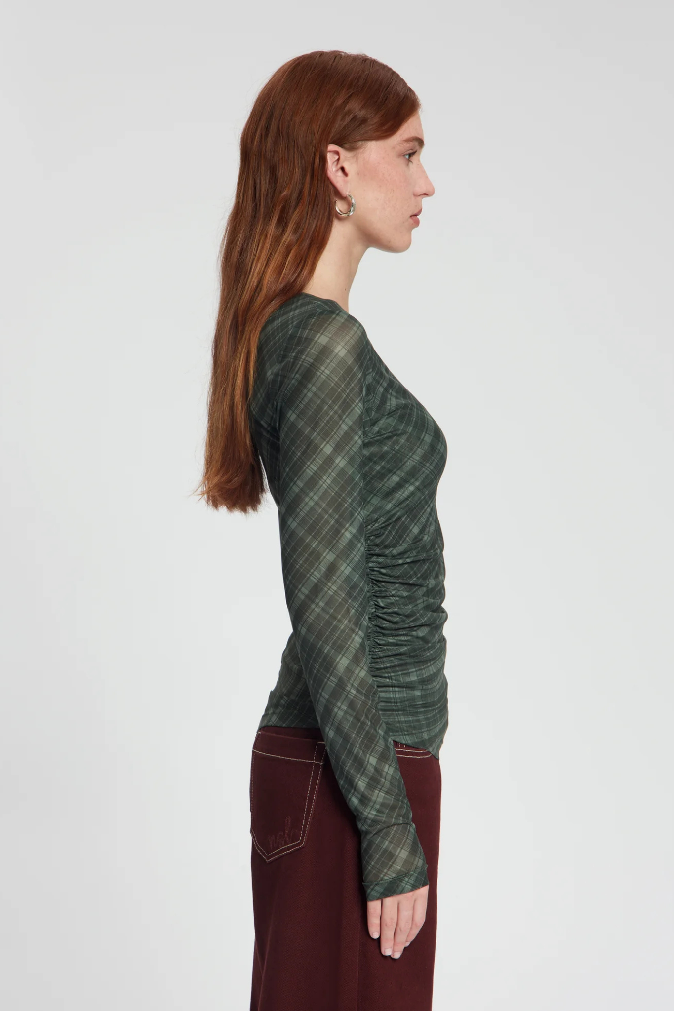 LILA MESH TOP - BLACK CHECKED