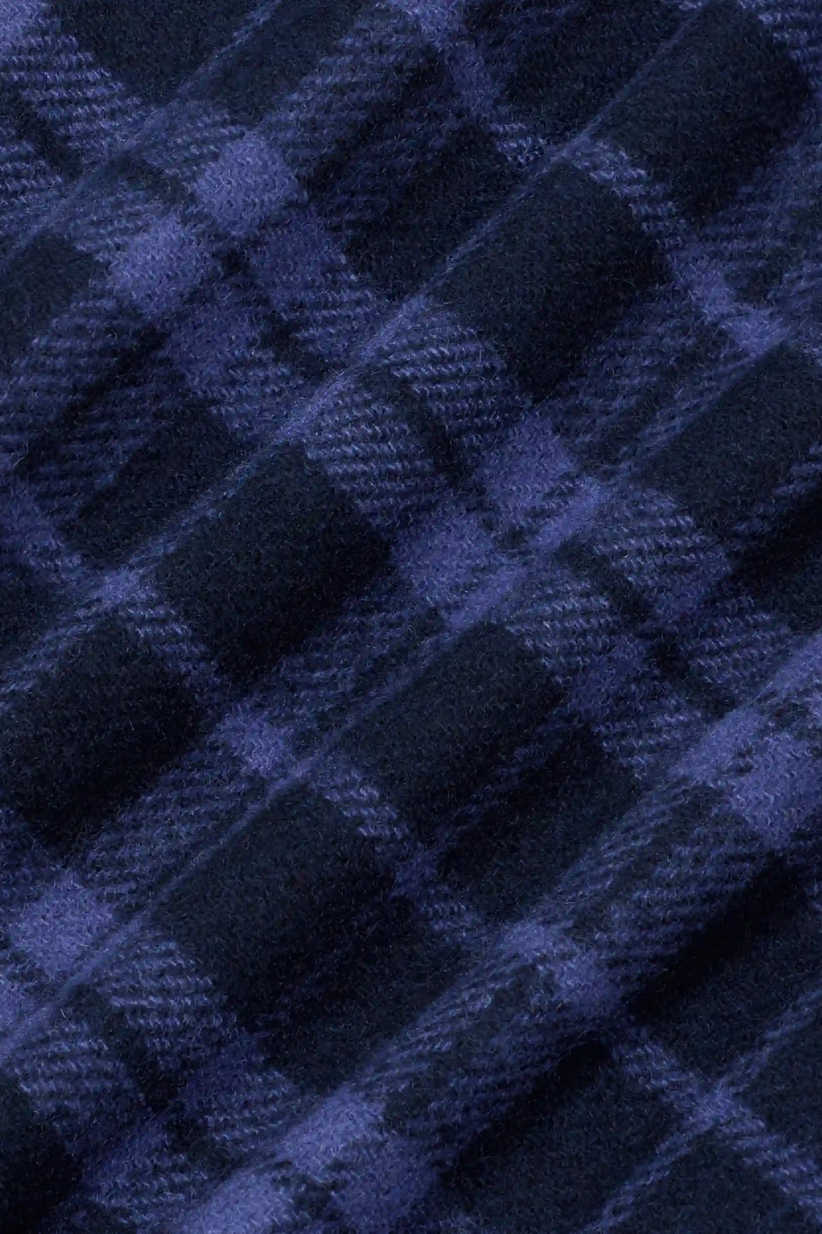 CHECK FLANNEL WITH SLOGAN JACKET - NAVY
