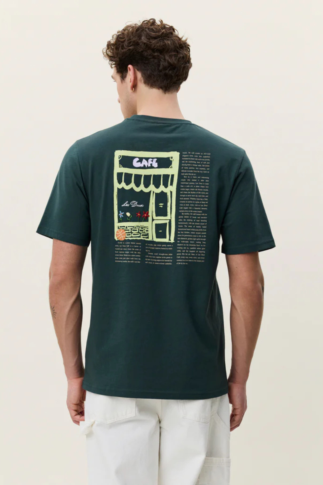 CAFÉ T-SHIRT - PINE GREEN