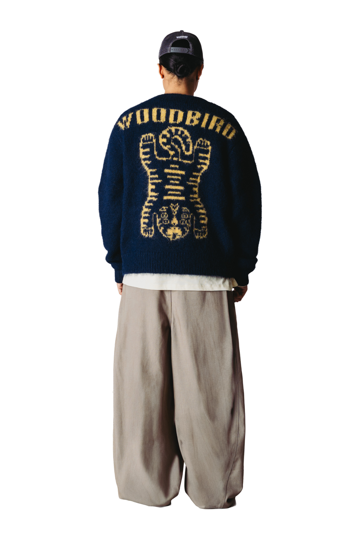 KOON ZIP TIGER CARDIGAN - NAVY