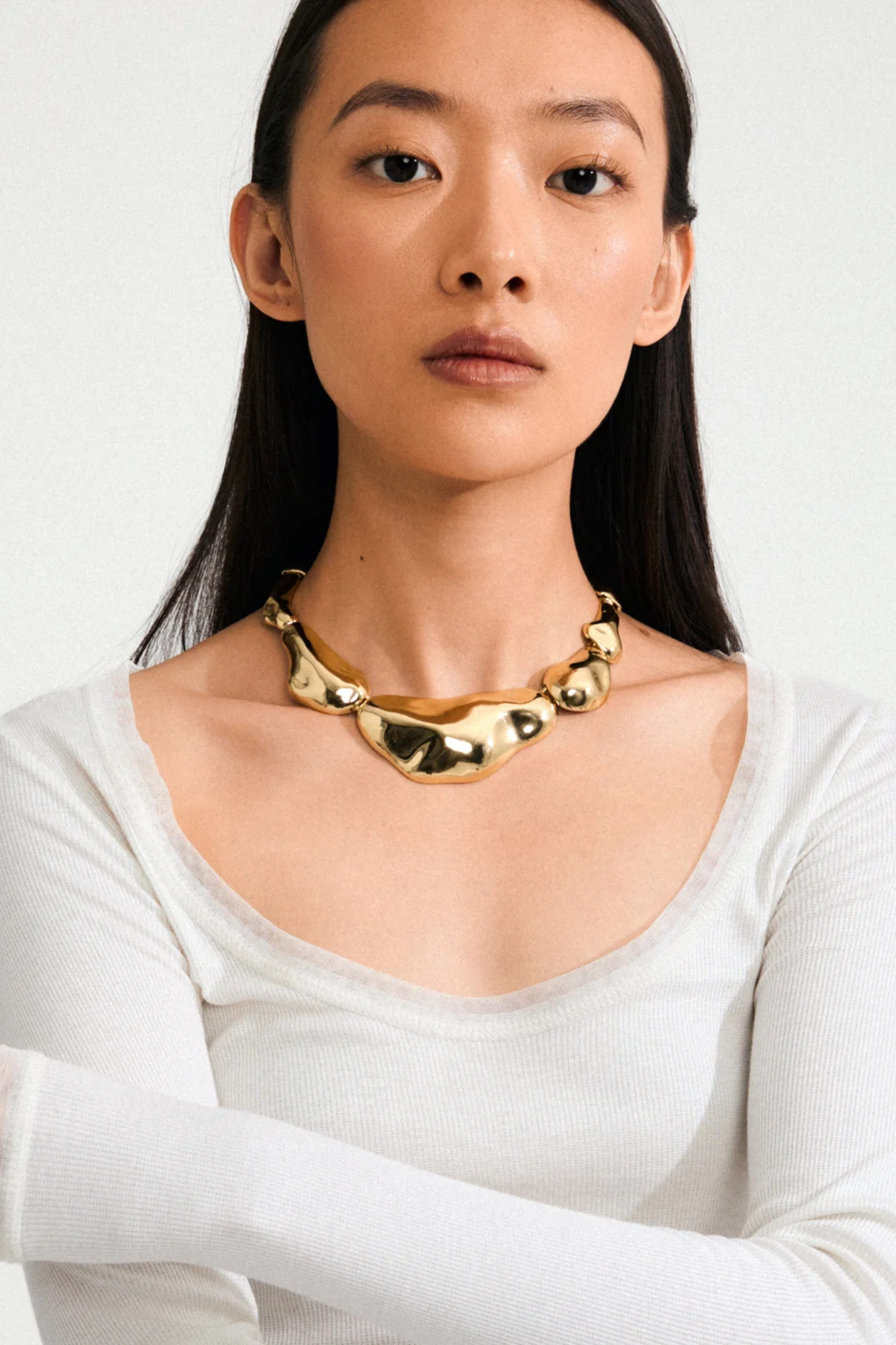 FREE STATEMENT NECKLACE - GOLD