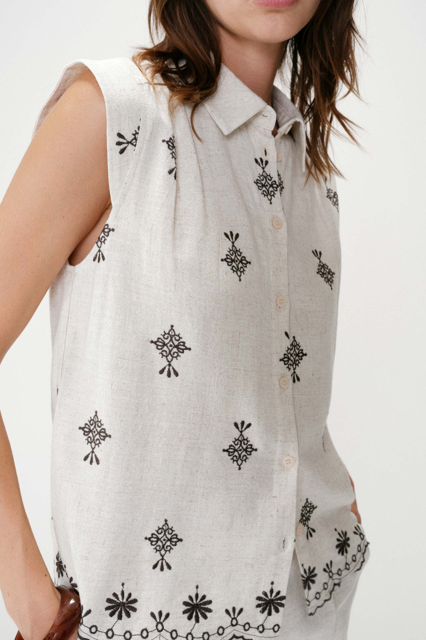 WISENNA SHIRT - CHOCOLAT
