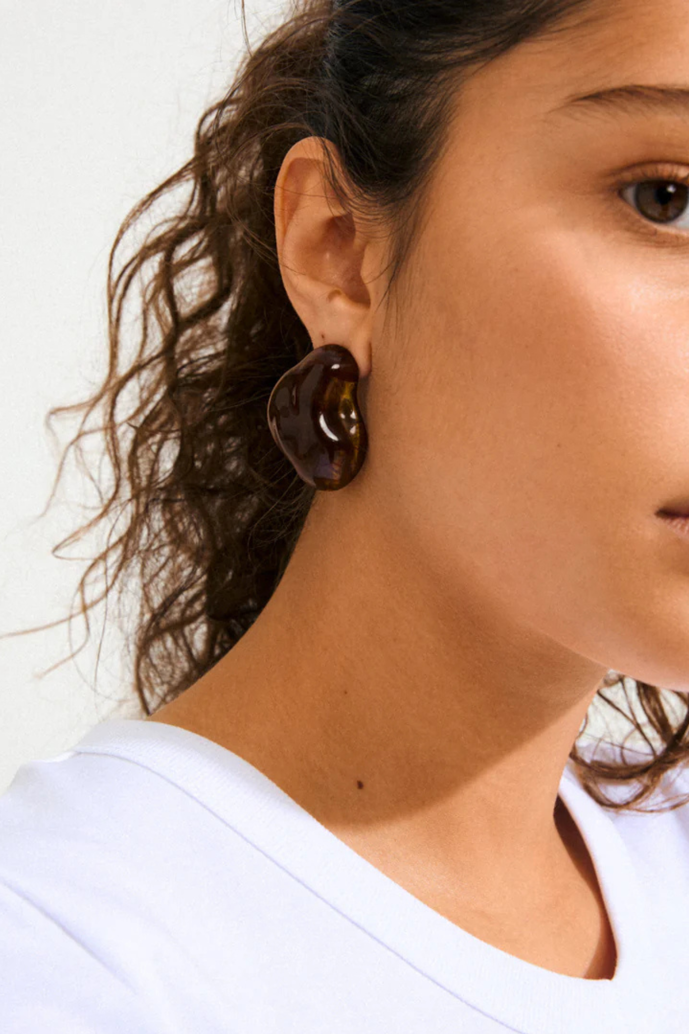 LIAN EARRINGS - GOLD/BROWN