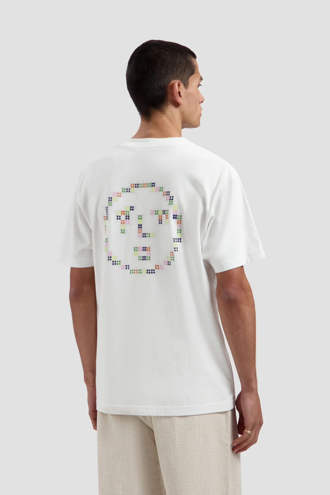 DOTTED FACE T-SHIRT - OPTICAL WHITE