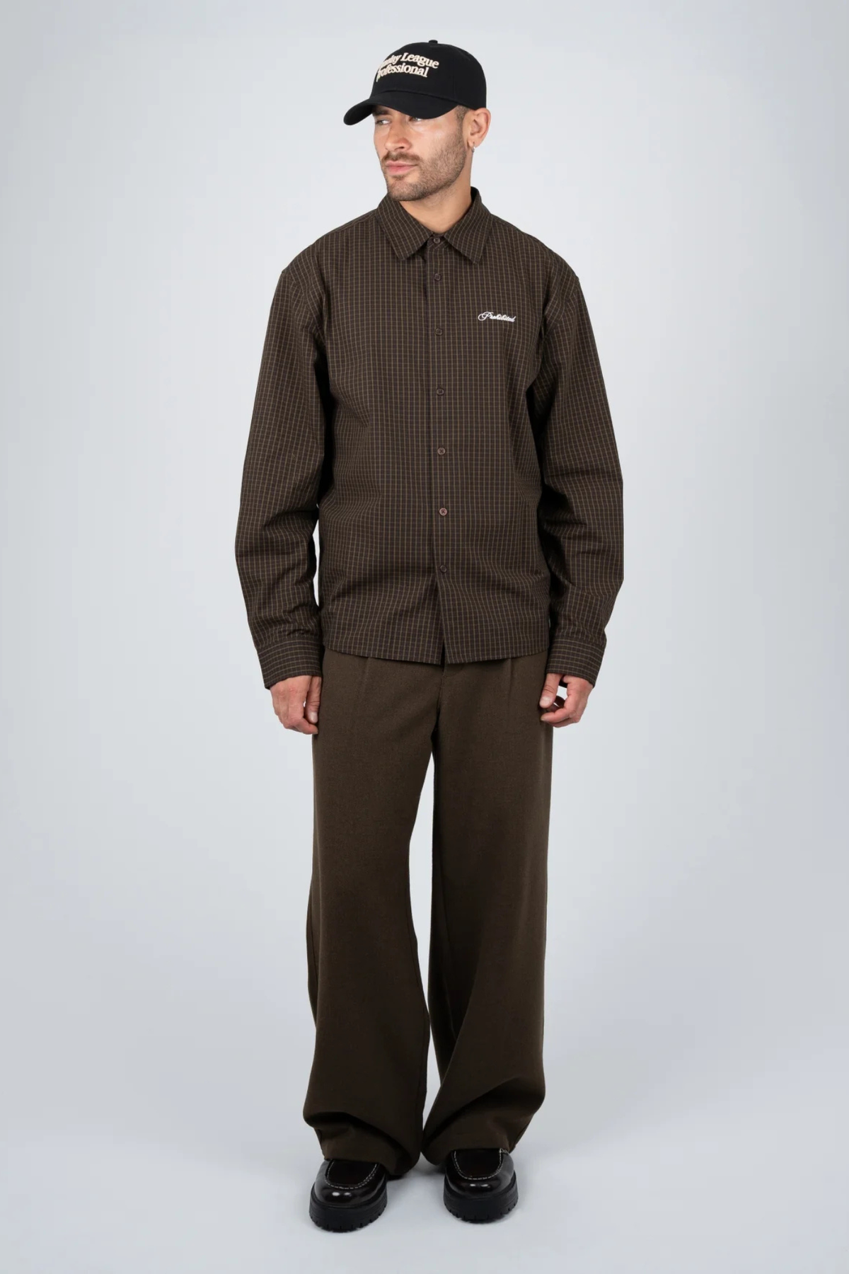 REVIVAL PLEATED PANTS - BROWN