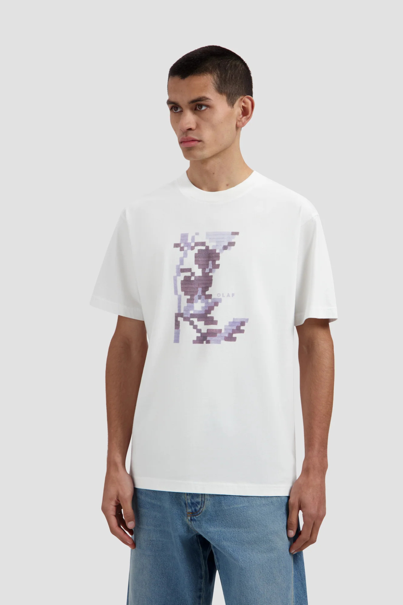 FELTED FLOWER T-SHIRT - OPTICAL WHITE