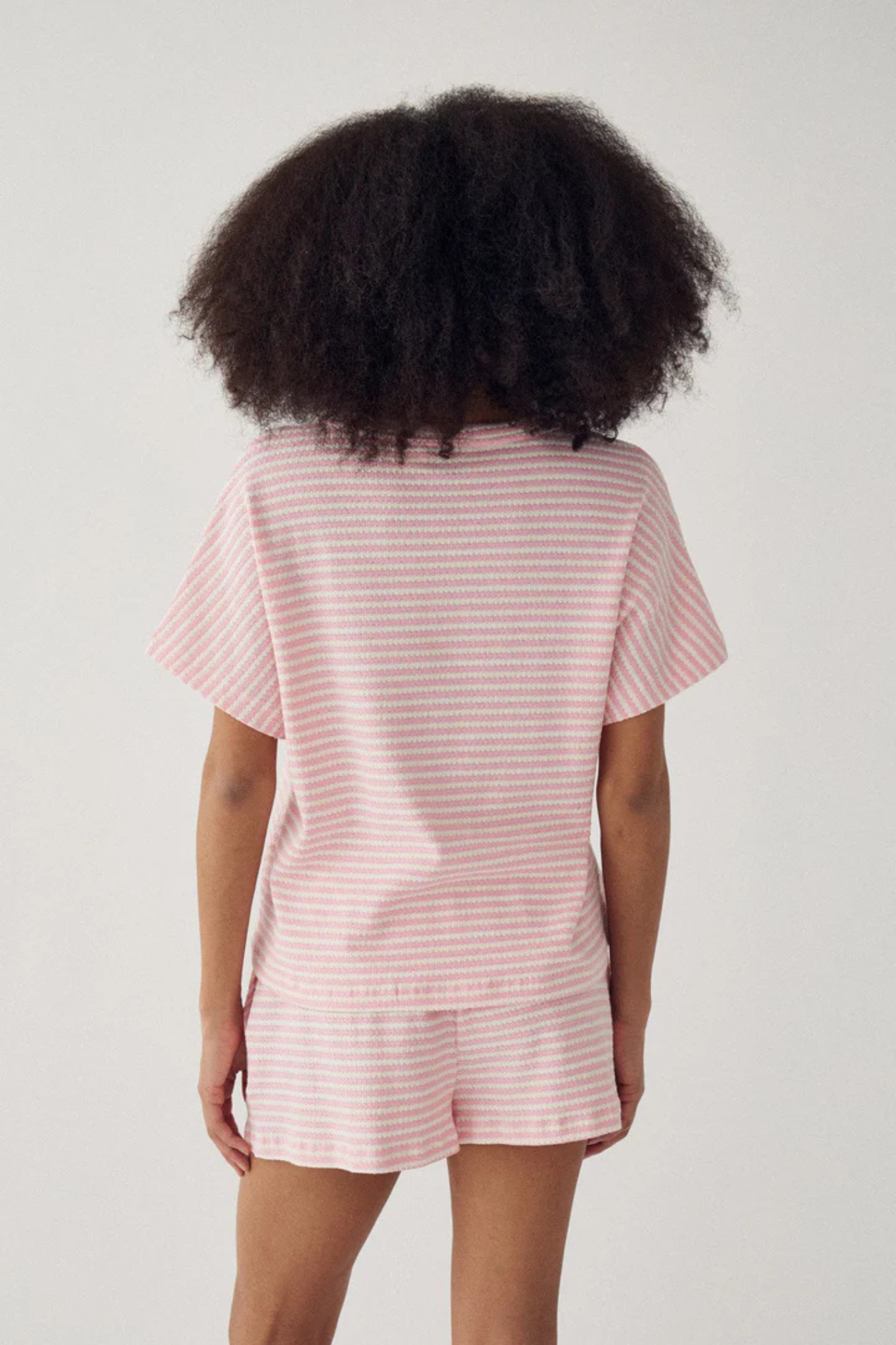 MALEAH TOP - DANNI BLUSH STRIPE