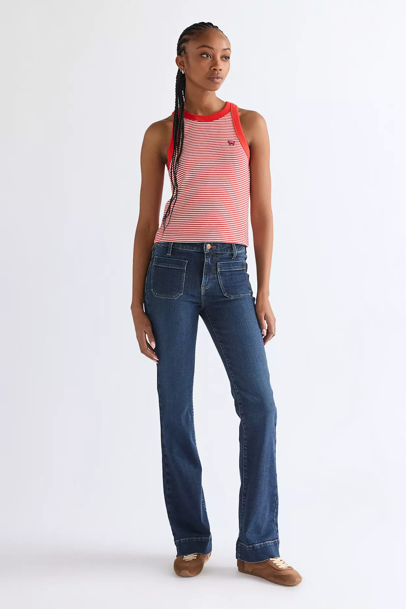 RINGER TANK TOP - FLAME SCARLET