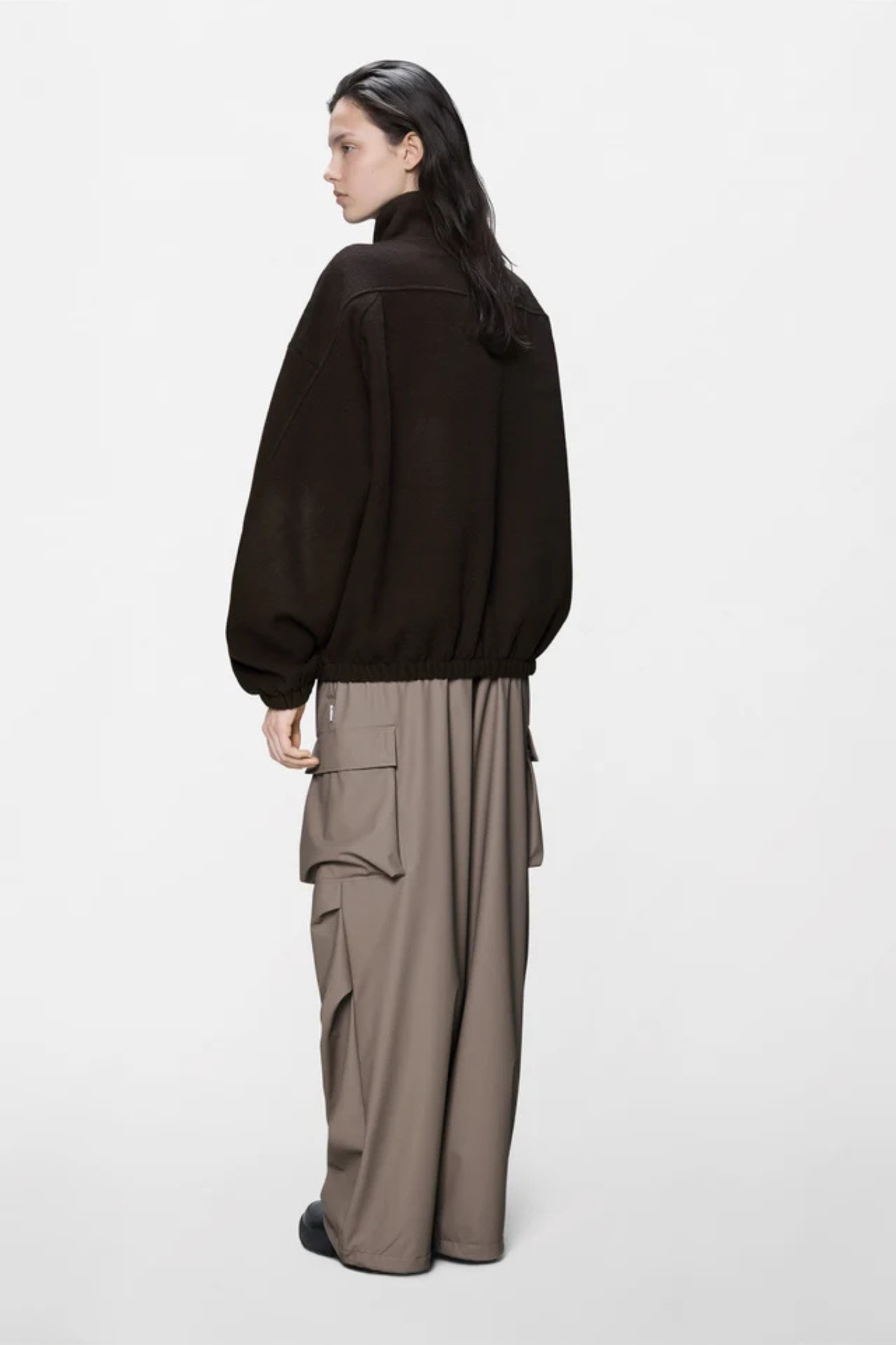 FLEECE ZIP JACKET - BARK