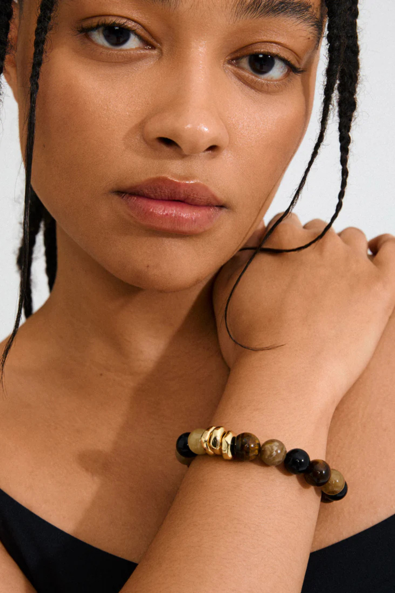UNFOLD BRACELET - GOLD/BROWN