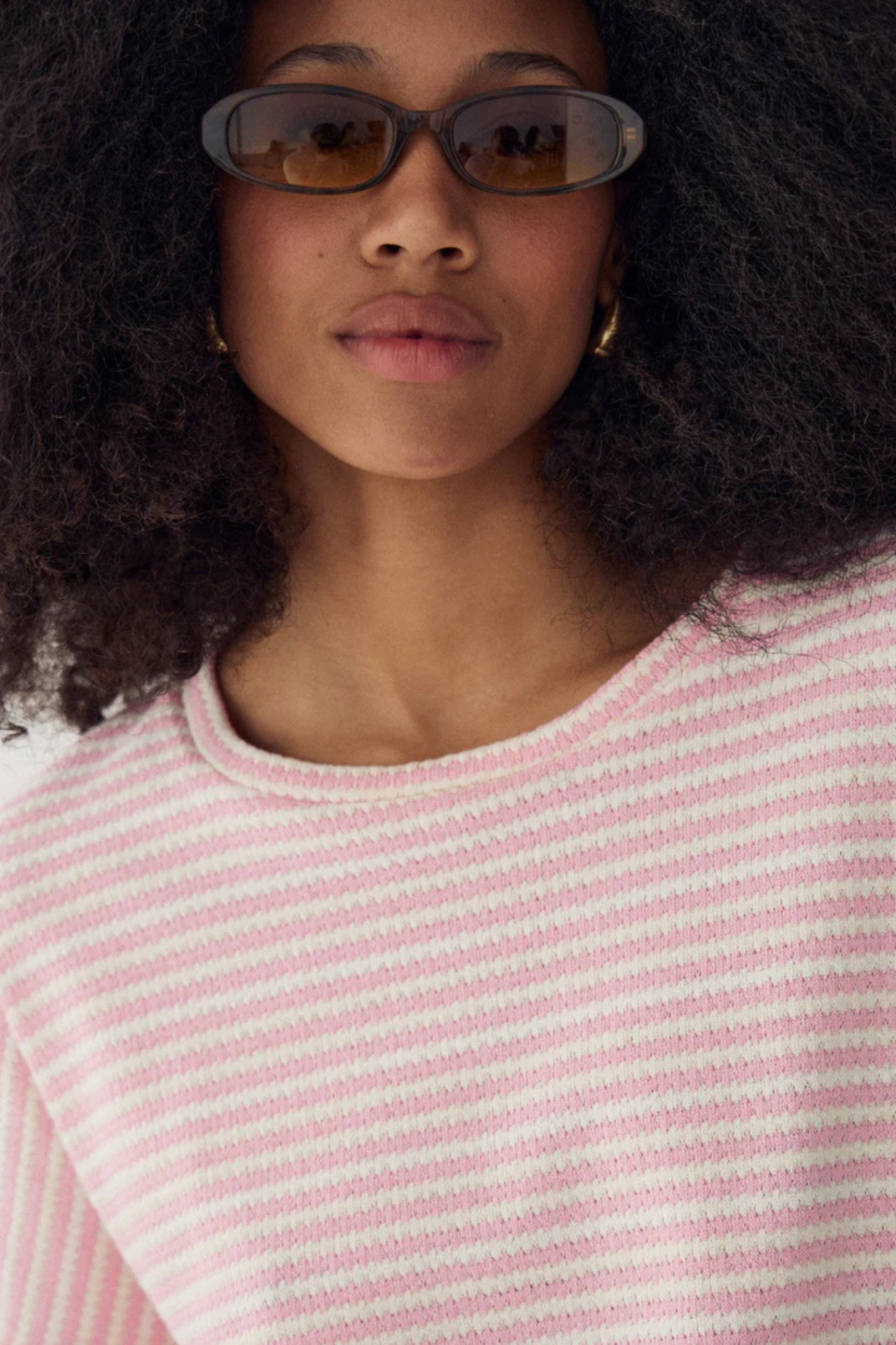 MALEAH TOP - DANNI BLUSH STRIPE