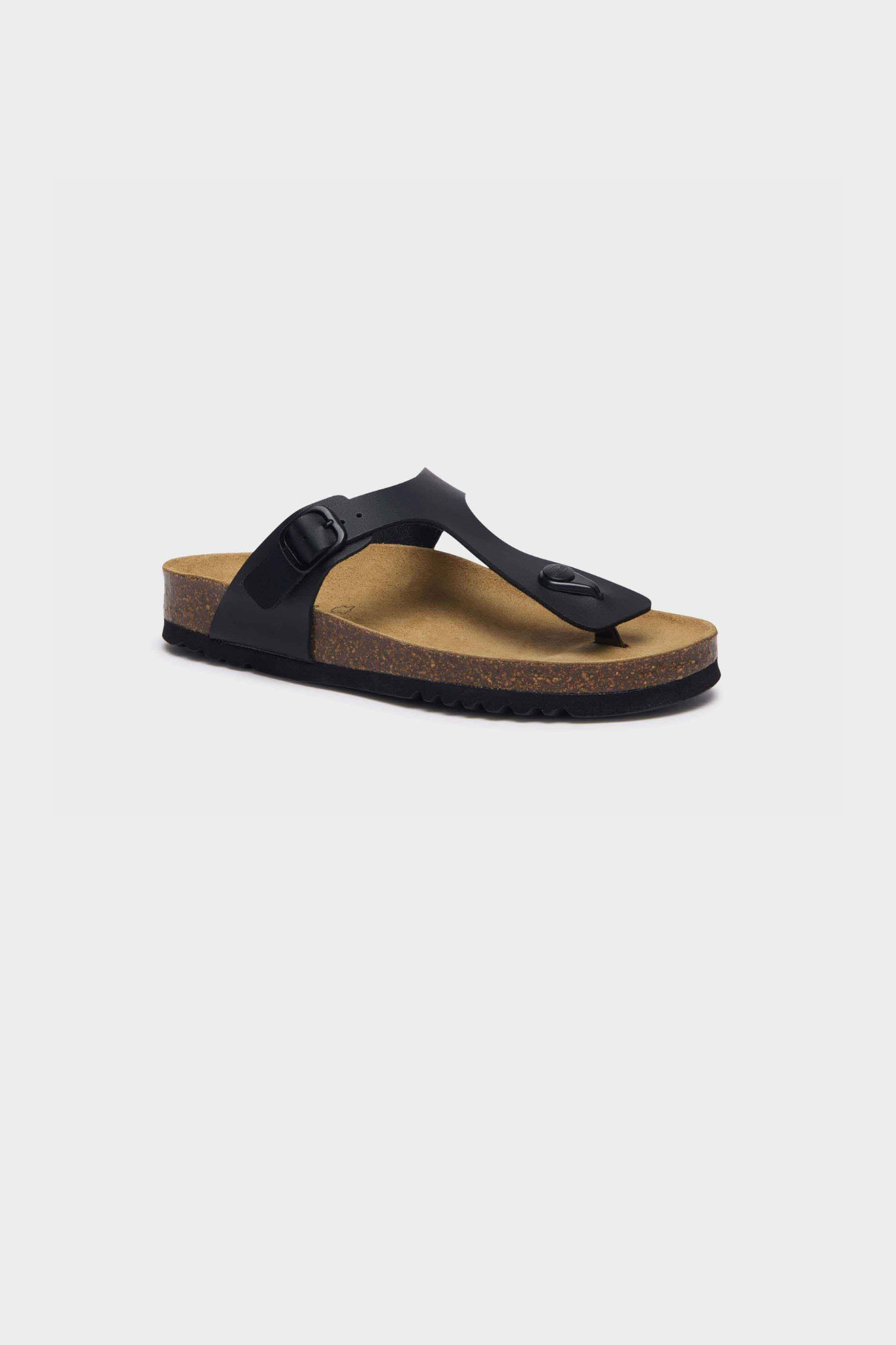 NICOLE LEATHER WOMEN SANDAL - BLACK
