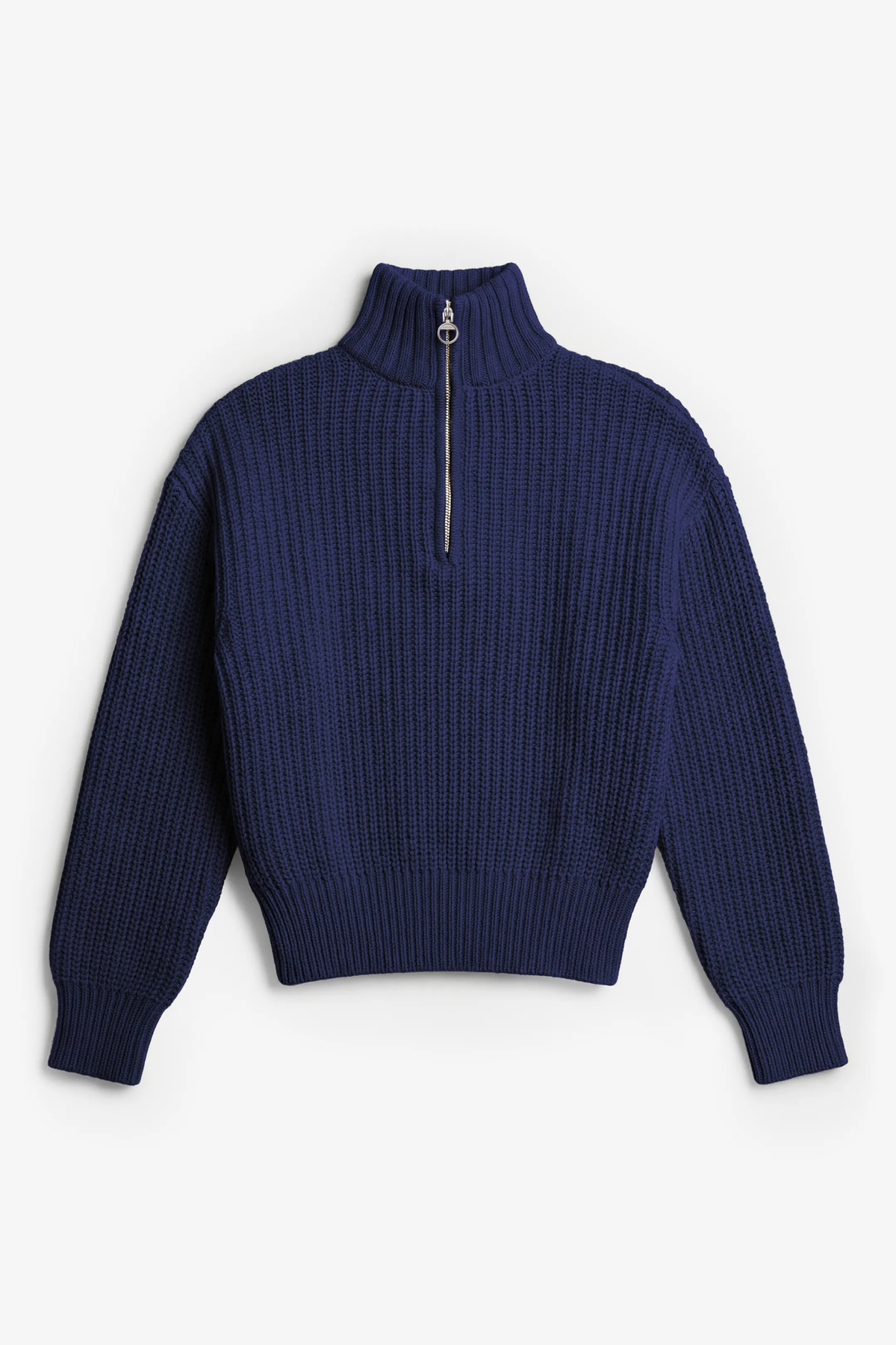 FISHERMAN QUARTER ZIP KNIT - MIDNIGHT BLUE