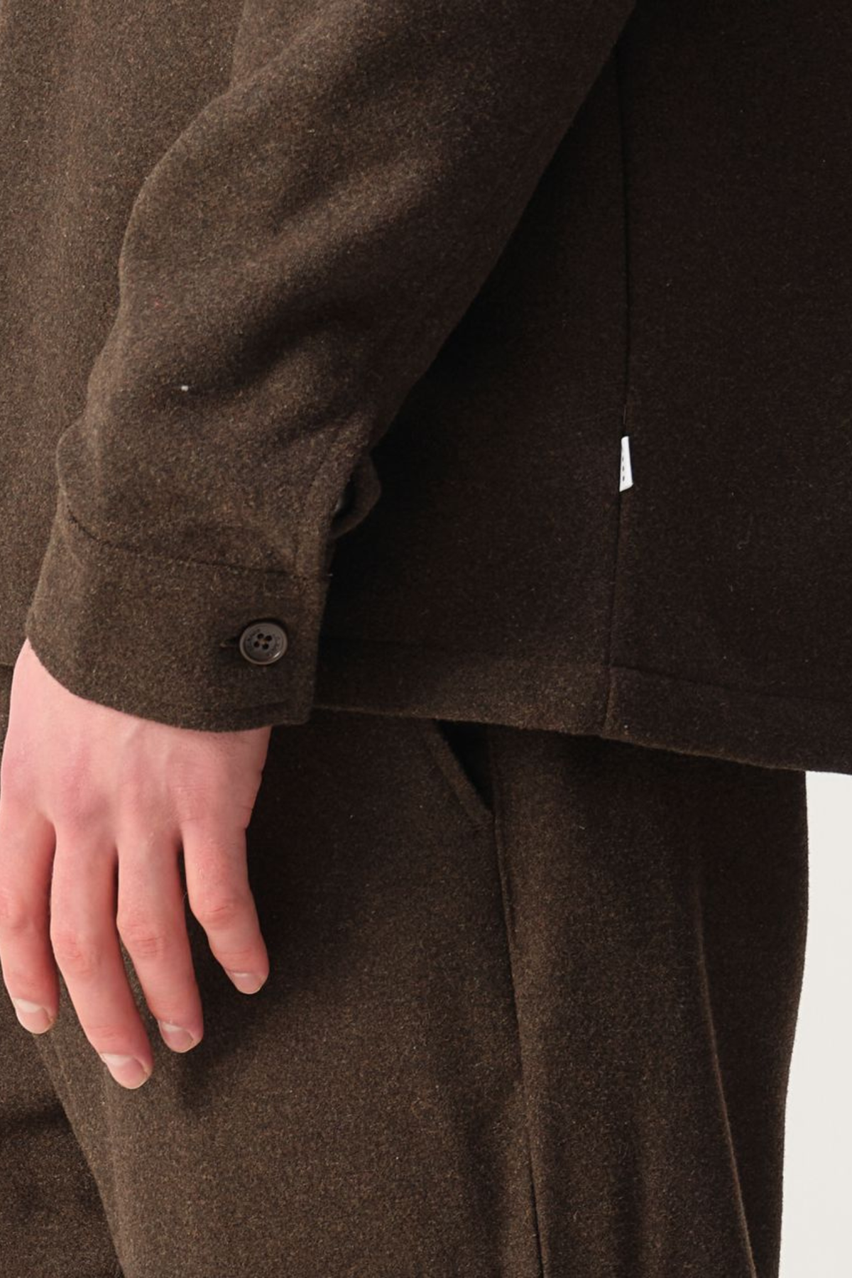 SCE WOOL OVERSHIRT - BROWN MELANGE