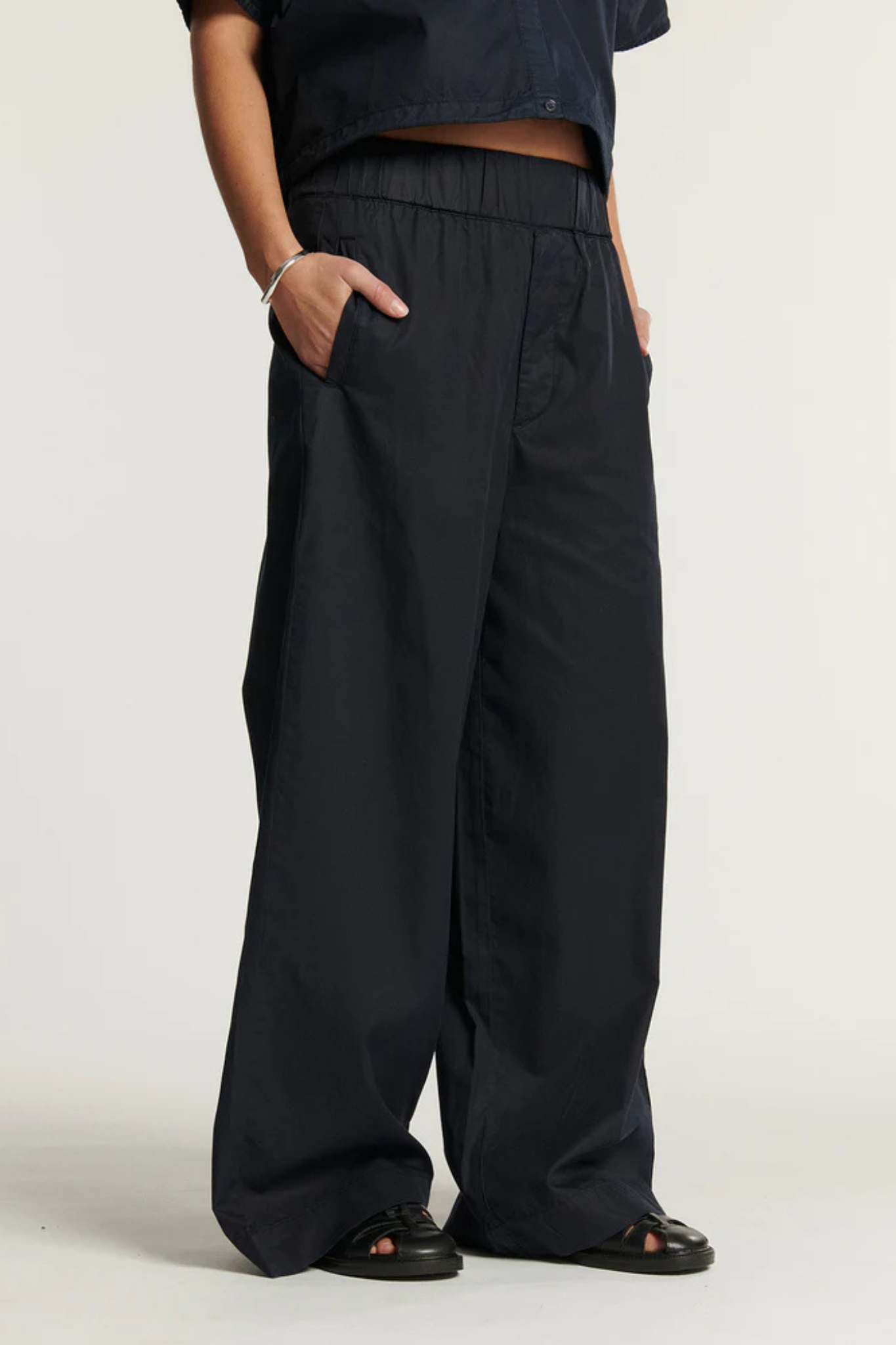 UKA POPELINE PANTS - NAVY