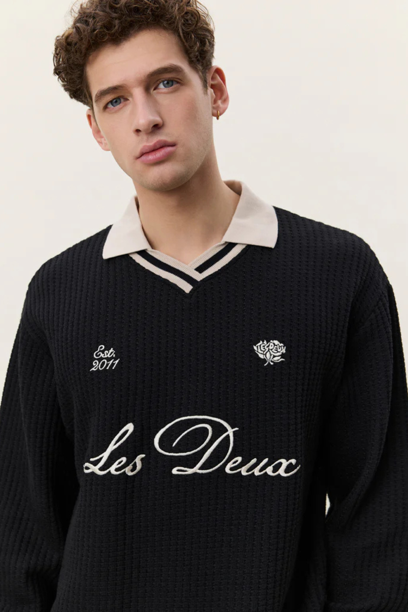 WAFFLE LS FOOTBALL JERSEY - BLACK