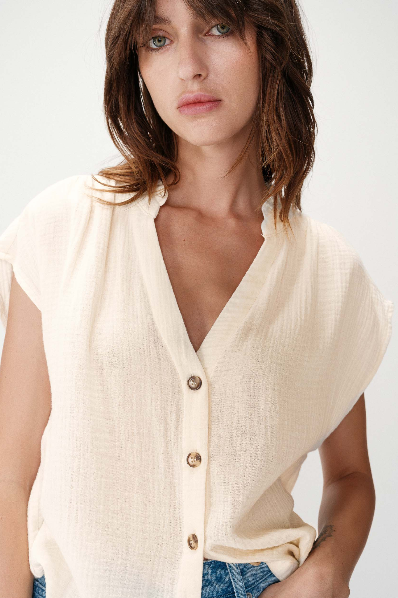 WESRA BLOUSE - ECRU